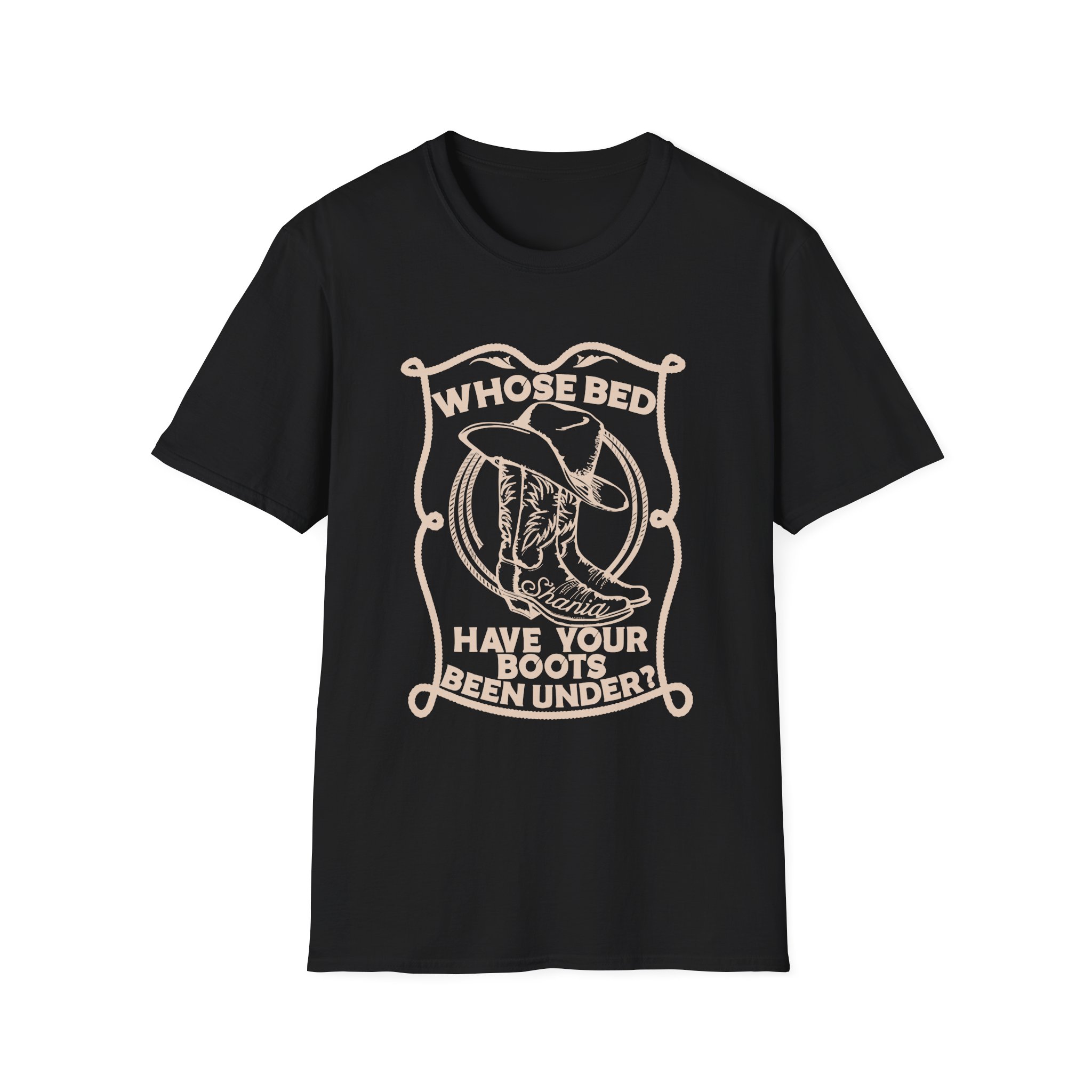 ST Whose Bed Have Your Boots Been Under Unisex Softstyle T-Shirt