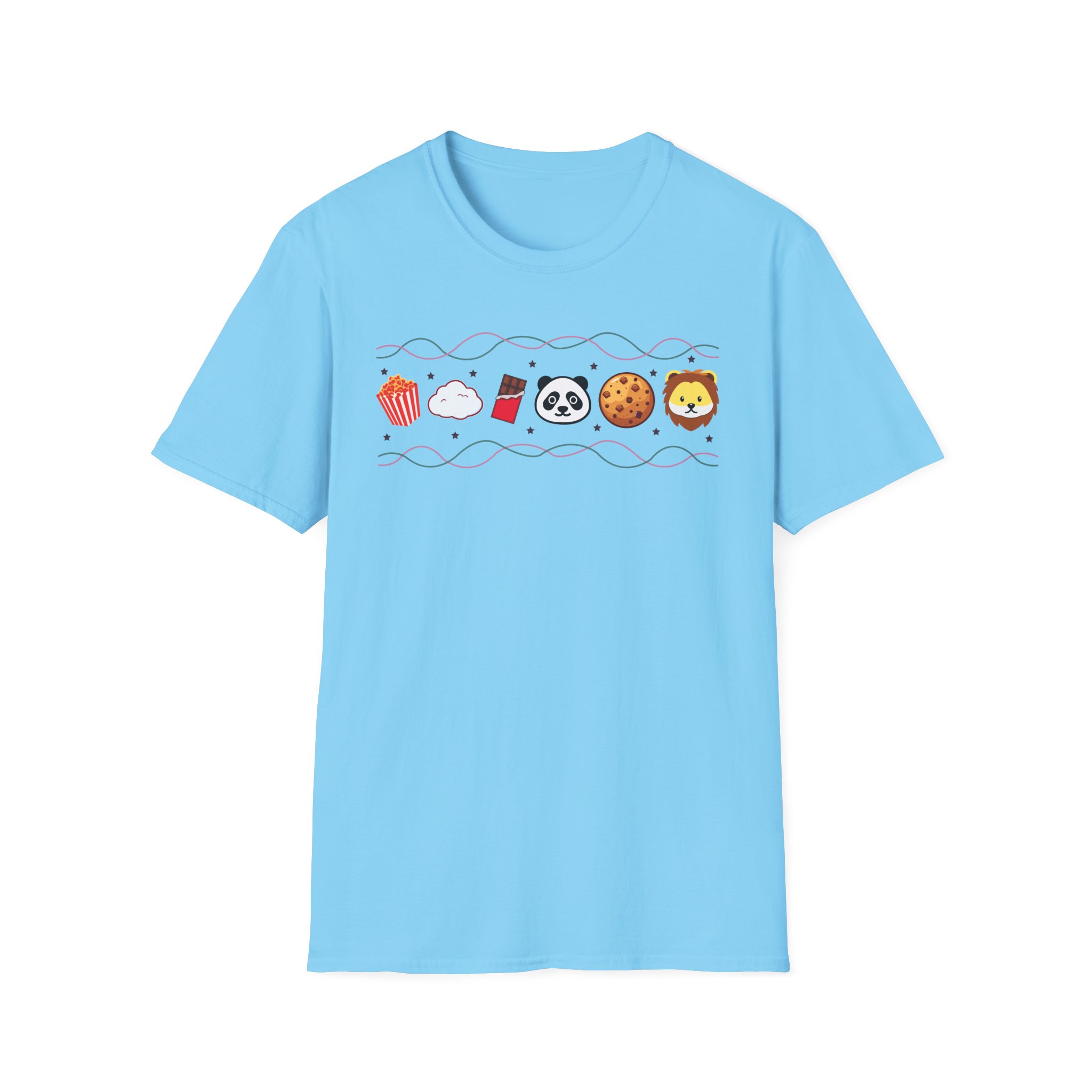 Harlow and Popcorn Emoji Unisex Softstyle T-Shirt