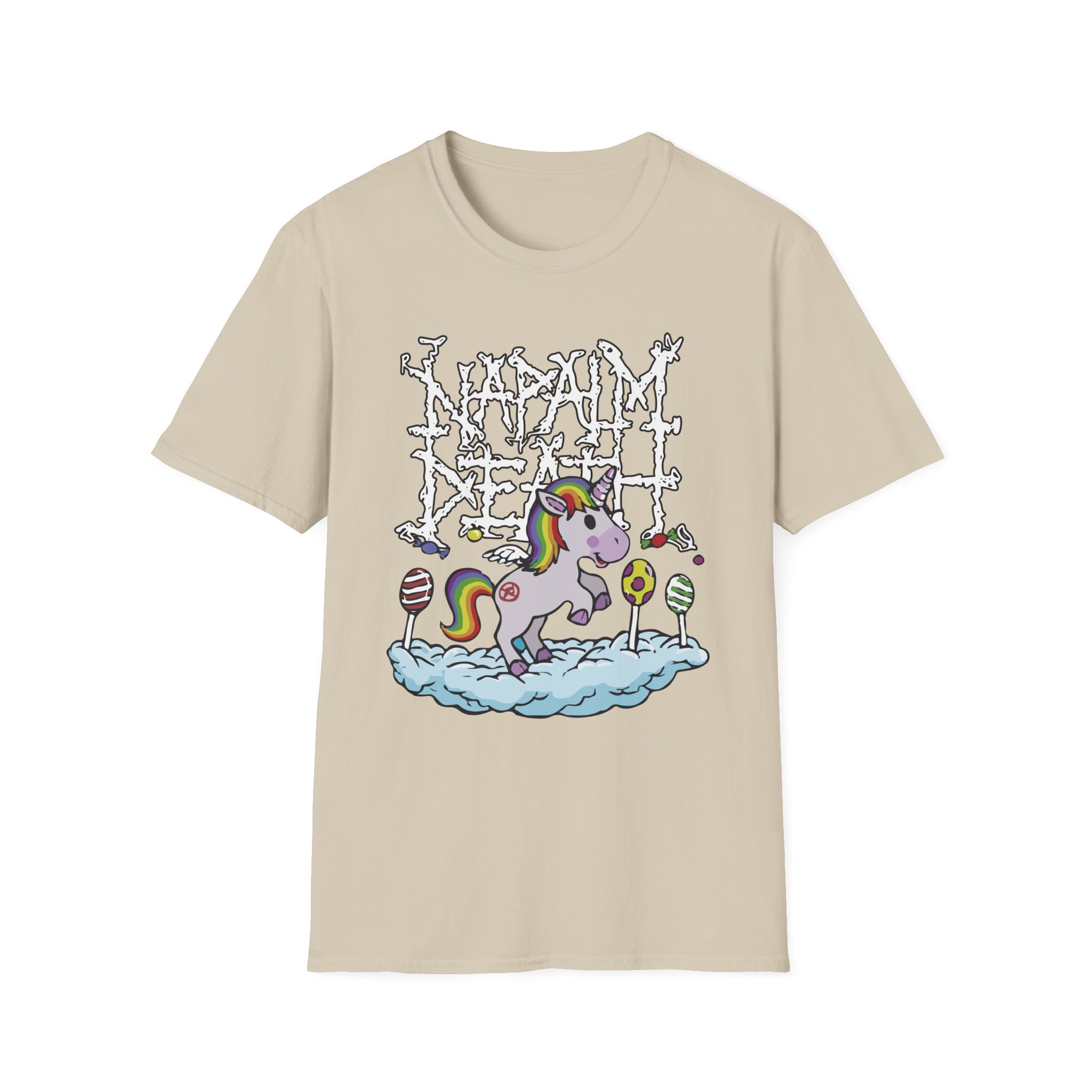 Napalm Death Riding the Rainbow Unisex Softstyle T-Shirt