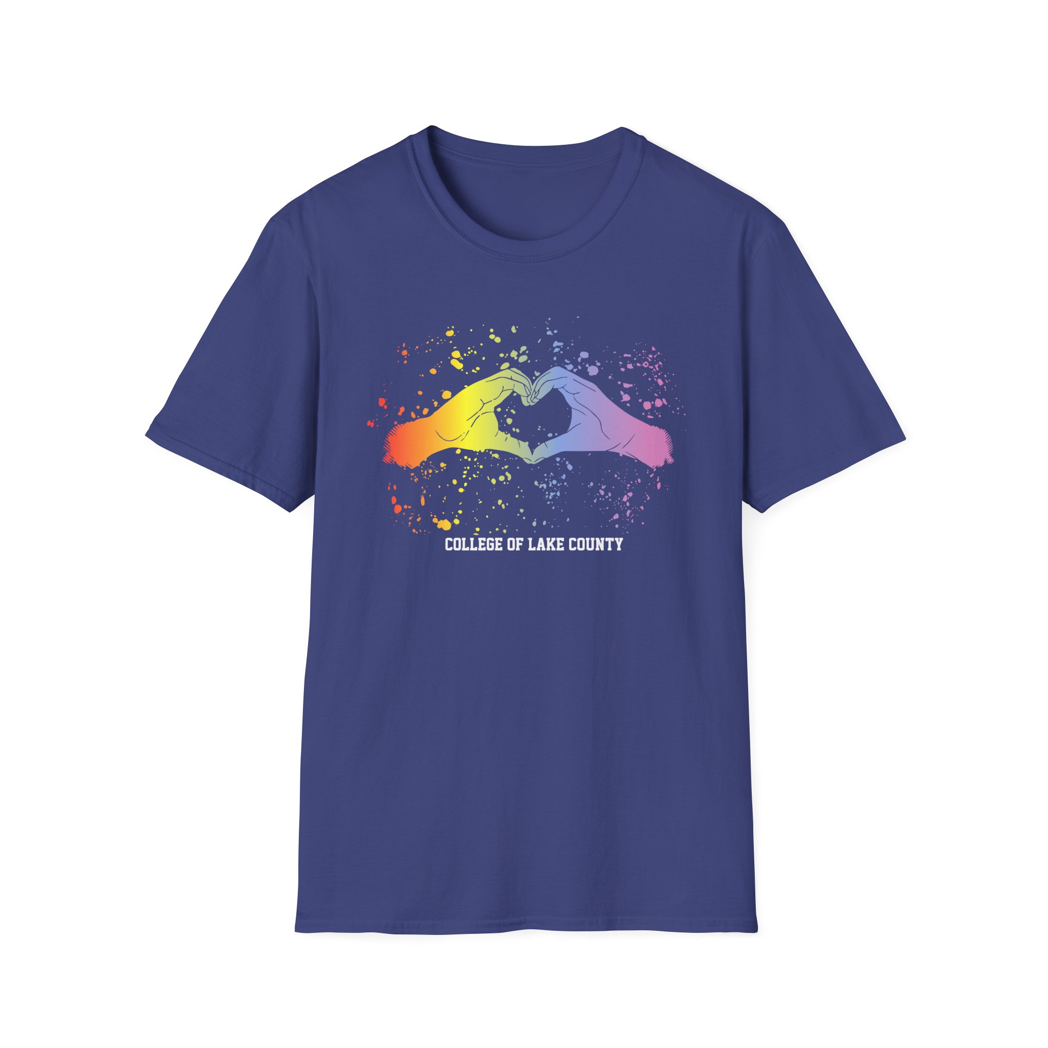 College Lake County Heart Hands Unisex Softstyle T-Shirt