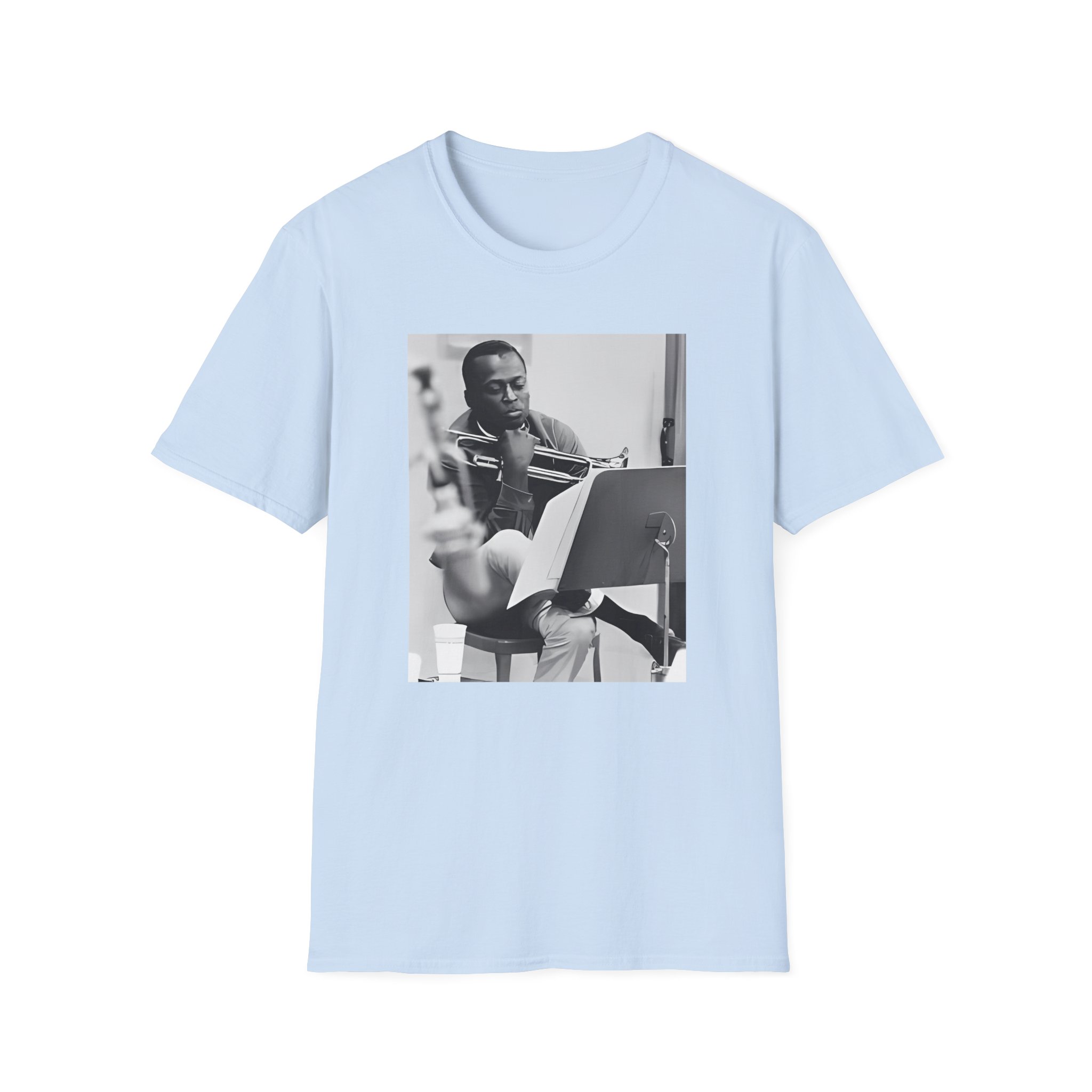 Miles Davis Black & White Photo Unisex Softstyle T-Shirt