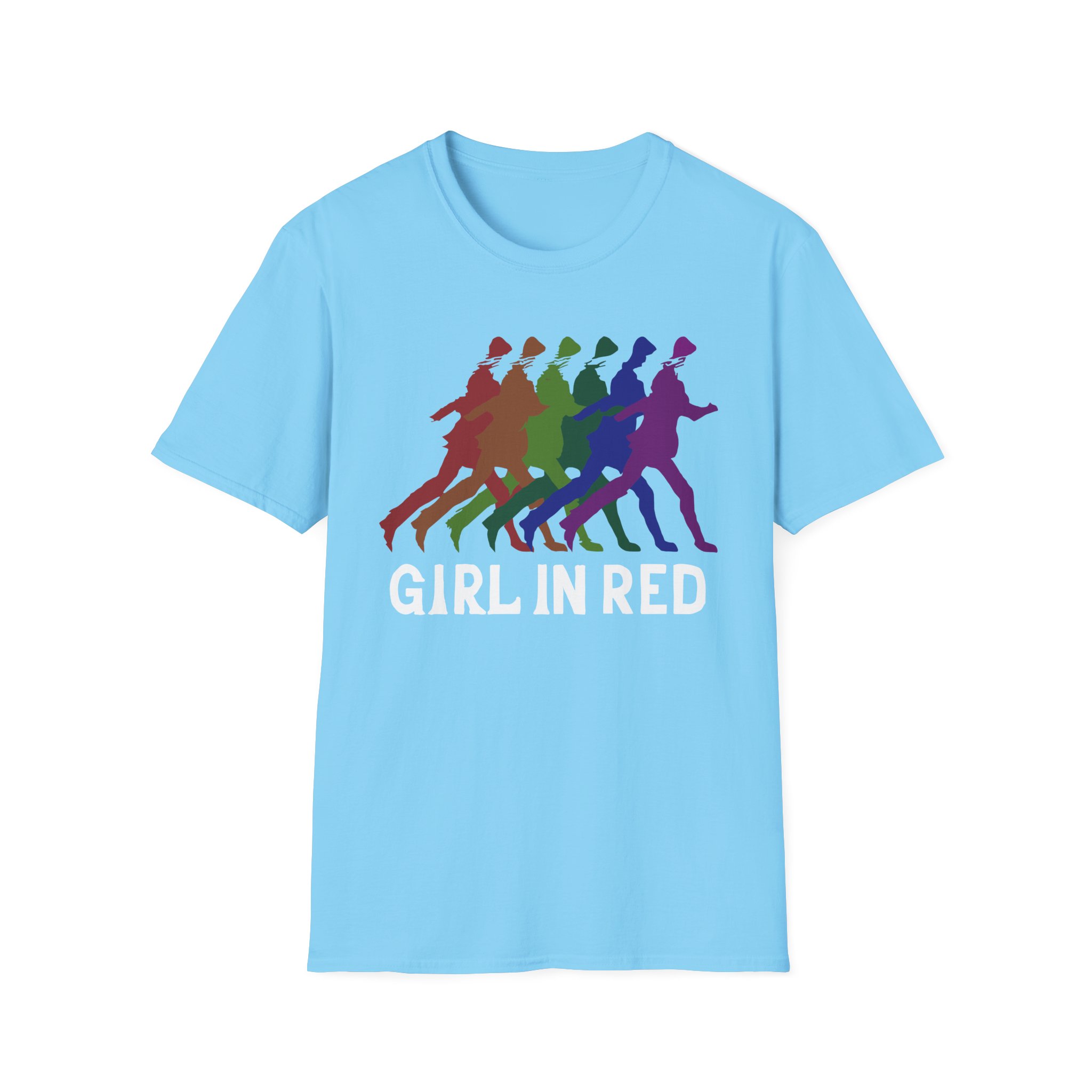 Girl in Red Rainbow Silhouette Unisex Softstyle T-Shirt