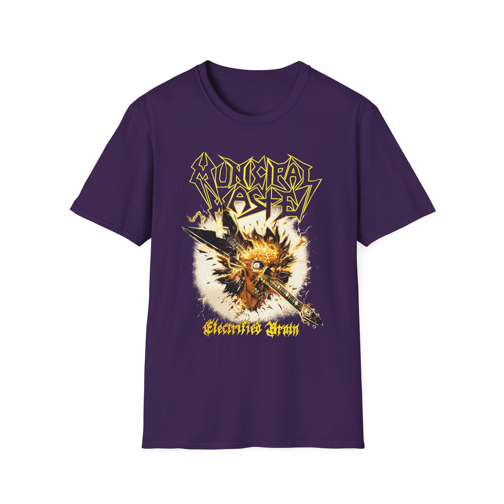 Municipal Waste Electrified Brain Unisex Softstyle T-Shirt