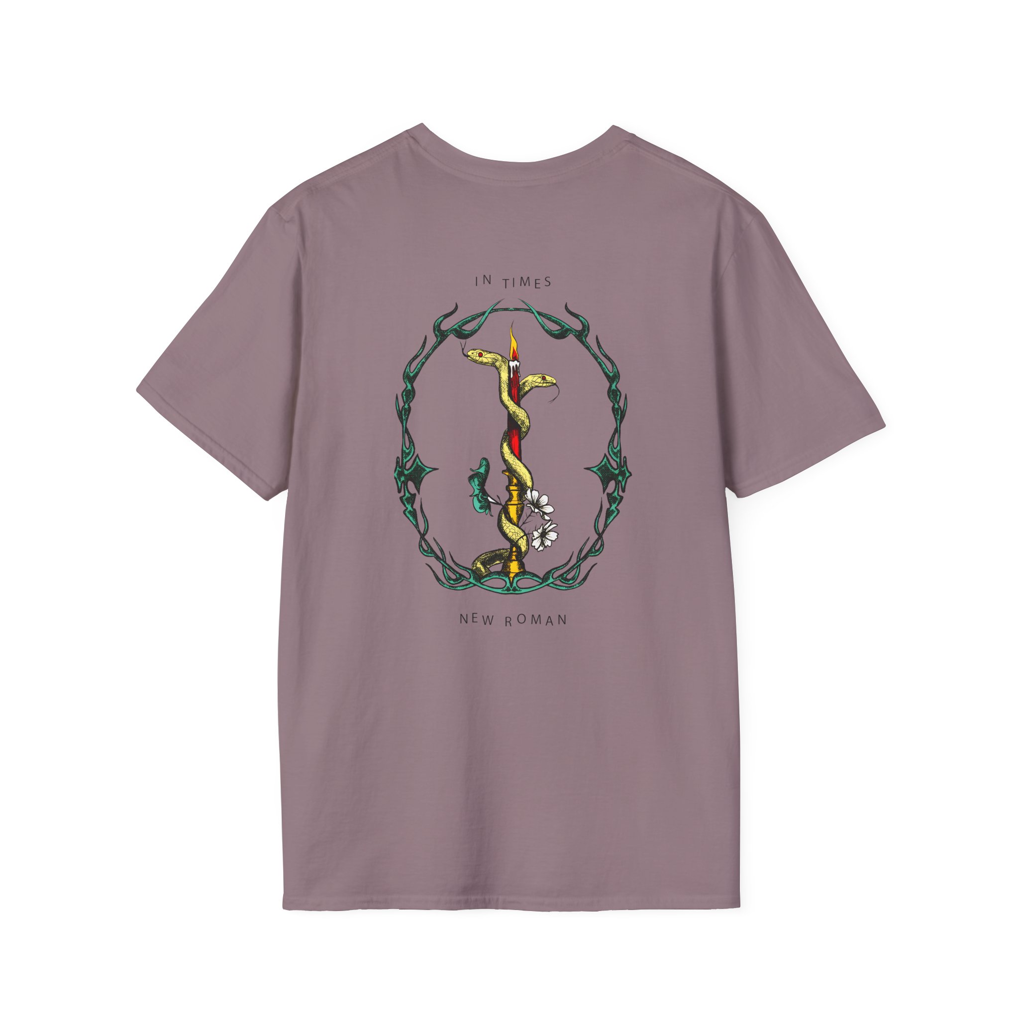 Queens of the Stone Age in Times New Roman Snake Unisex Softstyle T-Shirt