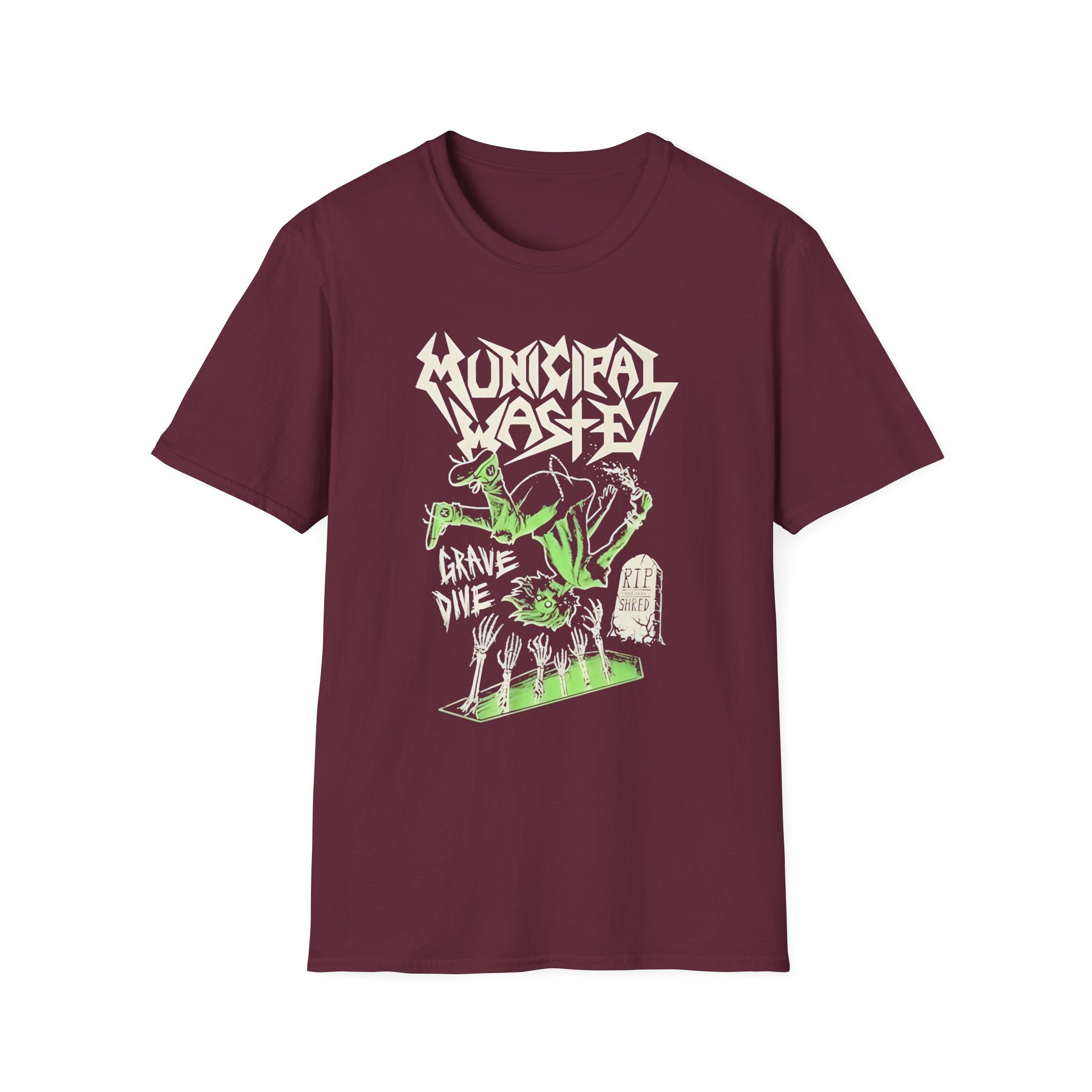 Municipal Waste Glow Grave Dive Unisex Softstyle T-Shirt