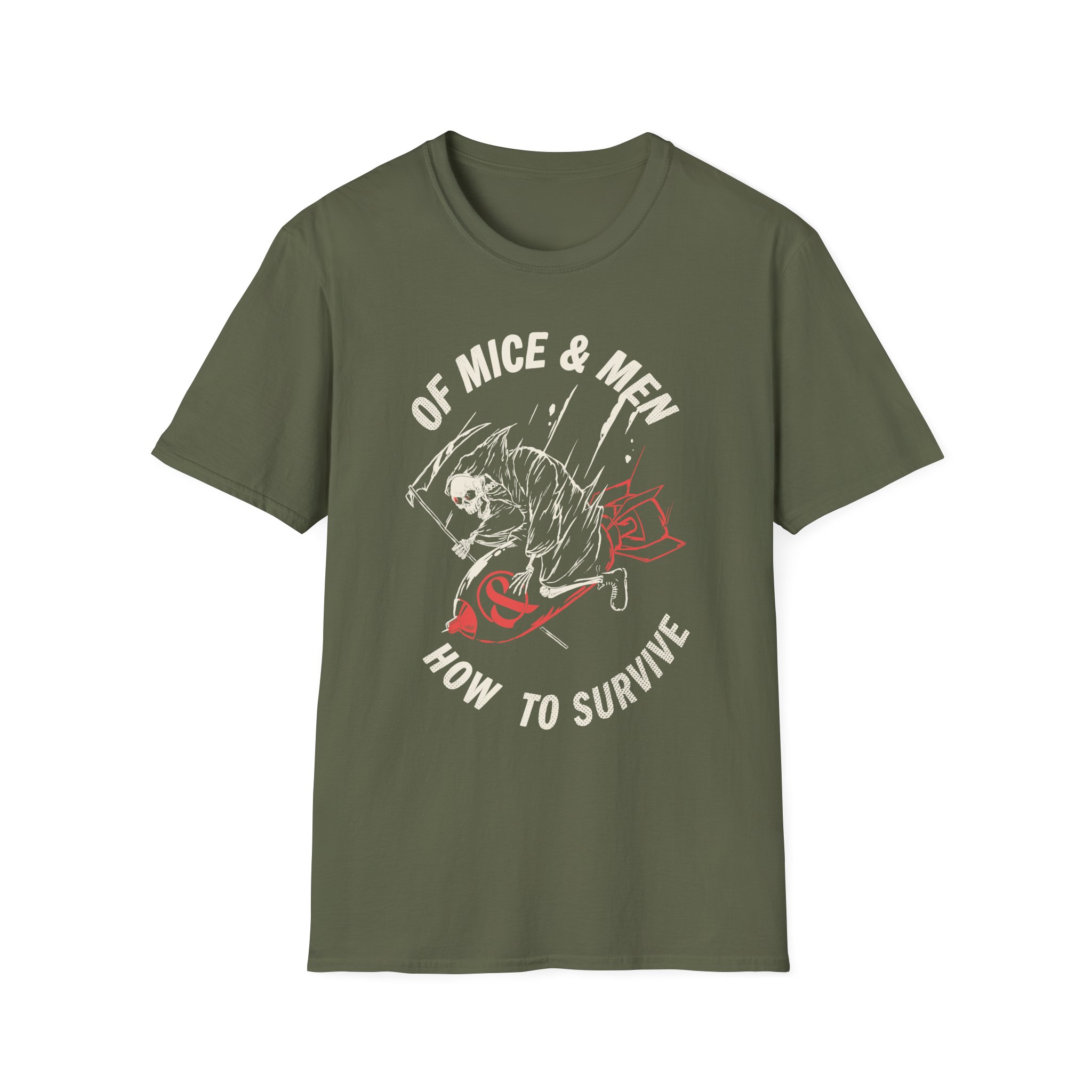 Of Mice and Men Reaper Bomb Unisex Softstyle T-Shirt
