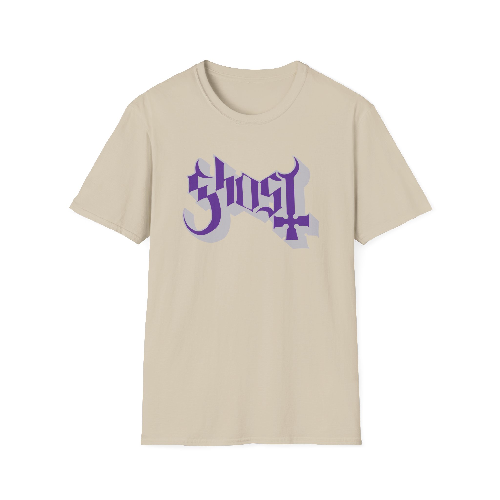 Ghost Band Chrome Purple Skeletá Unisex Softstyle T-Shirt