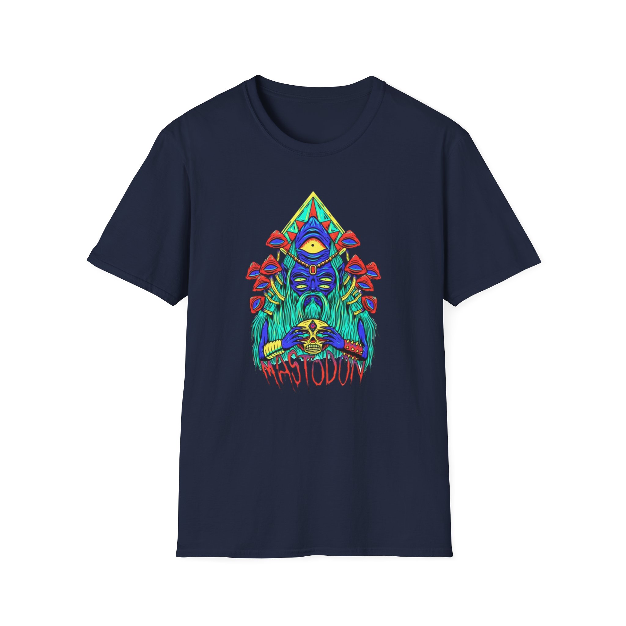 Mastodon Mushroom Wizard Glow Unisex Softstyle T-Shirt