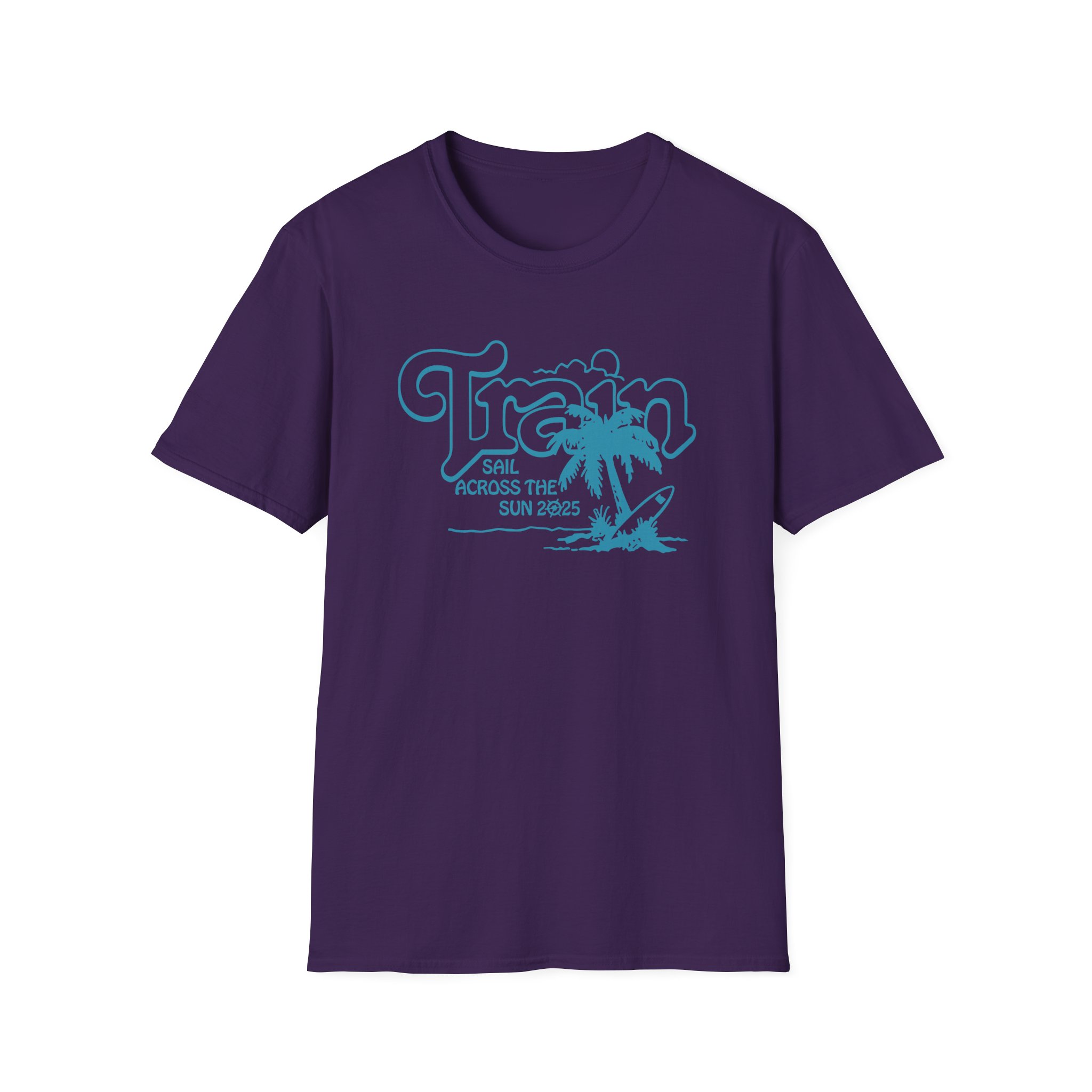 Train Sail Across the Sun 2025 Palm Tree unisex softstyle t-shirt