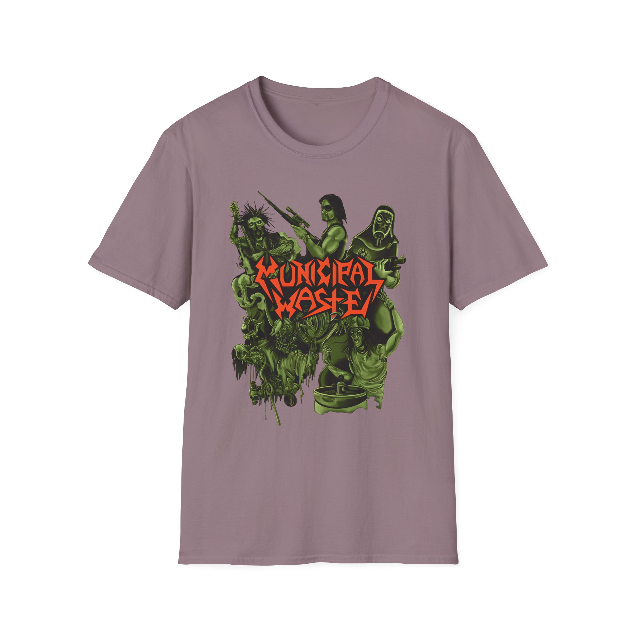Municipal Waste Collage Logo Unisex Softstyle T-Shirt