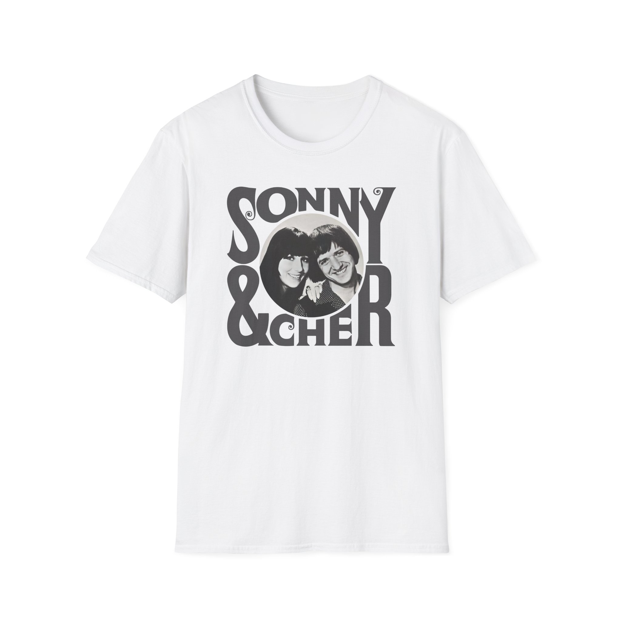 Sonny & Cher Retro Logo Unisex Softstyle T-Shirt