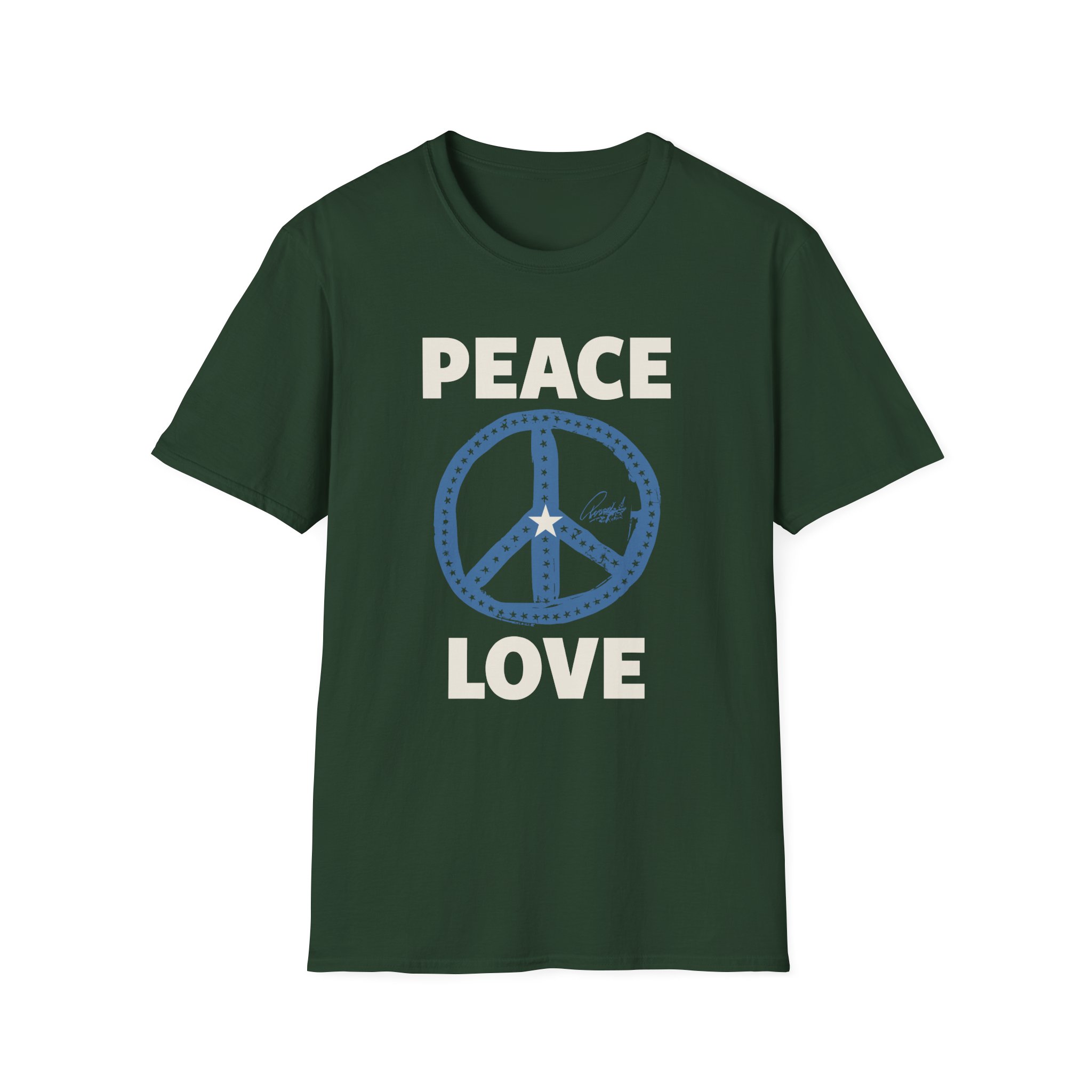 Ringo Starr Peace Love Star Center Unisex Softstyle T-Shirt
