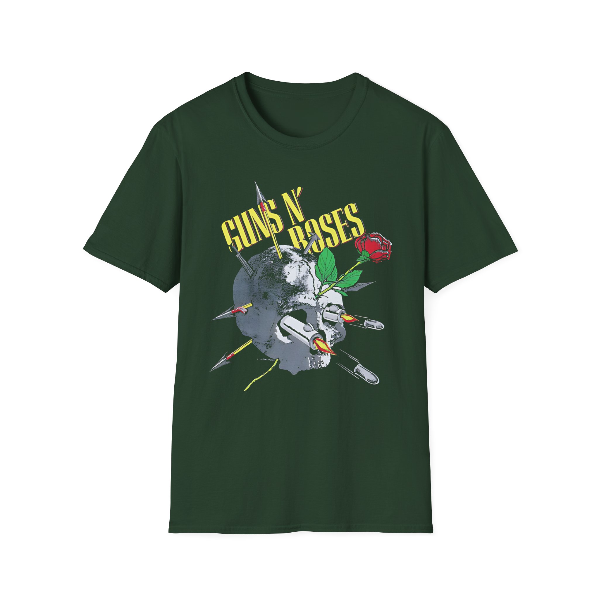 Guns N Roses 1988 Needle Skull Unisex Softstyle T-Shirt