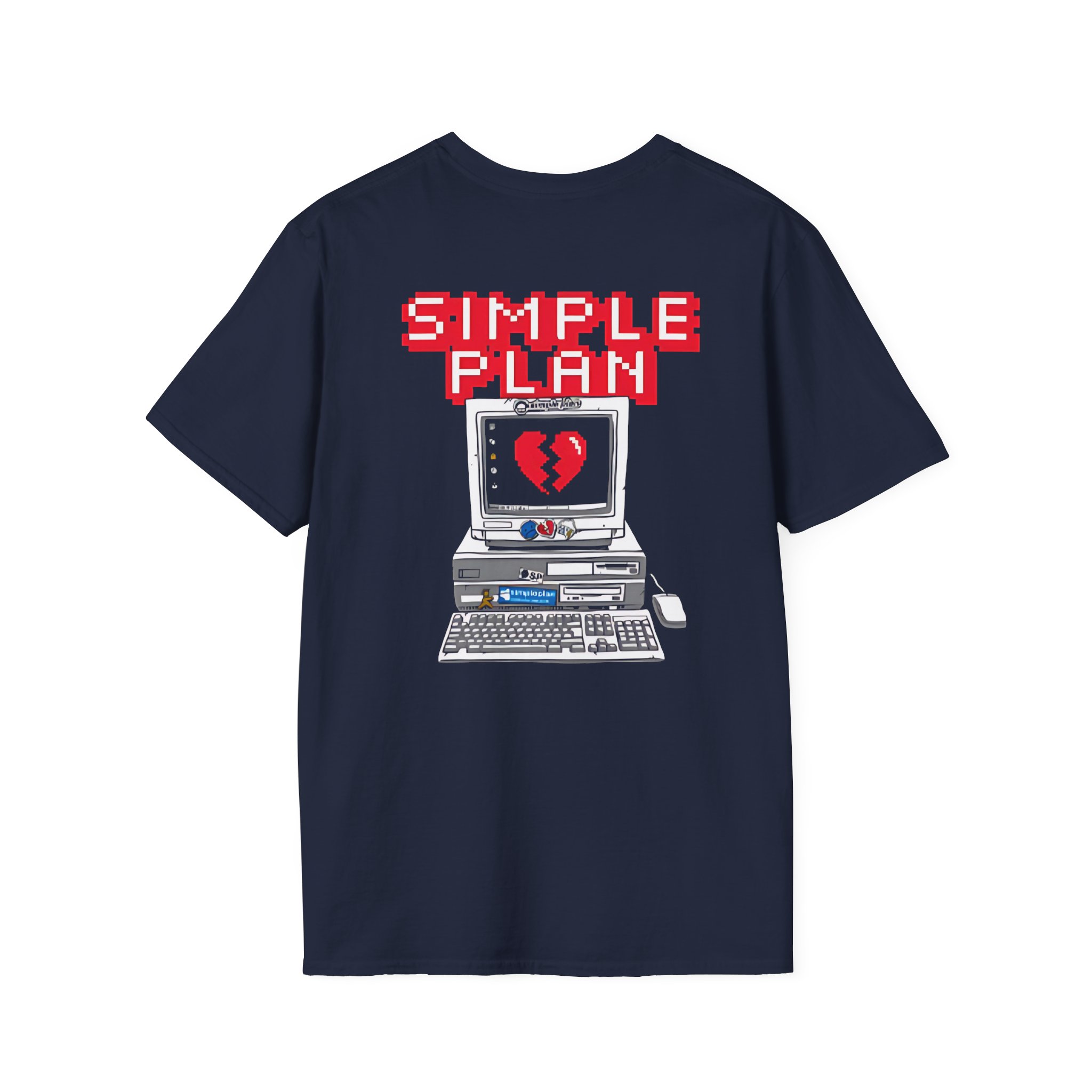 Simple Plan 90's Computer Unisex Softstyle T-Shirt