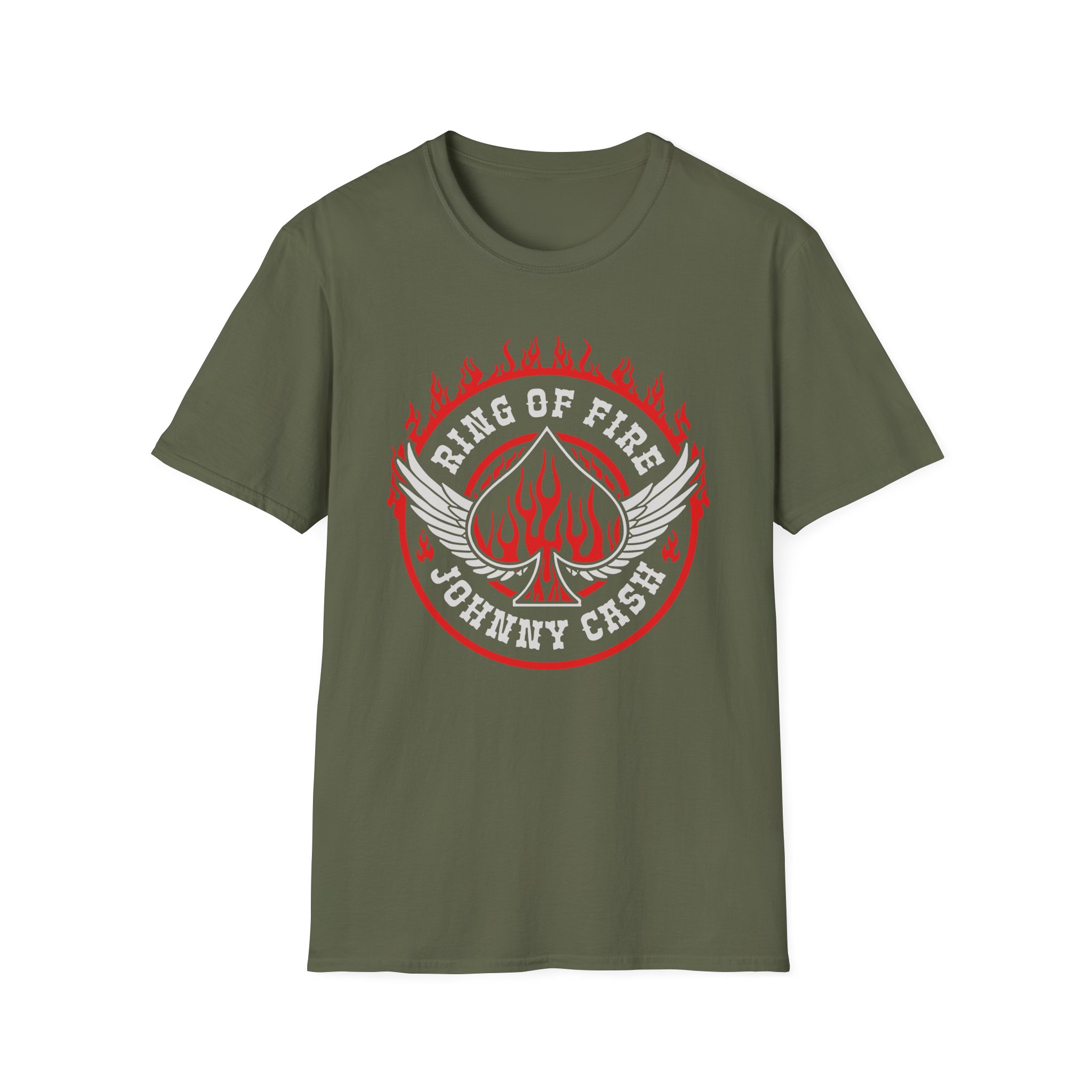 Johnny Cash Ring of Fire Unisex Softstyle T-Shirt