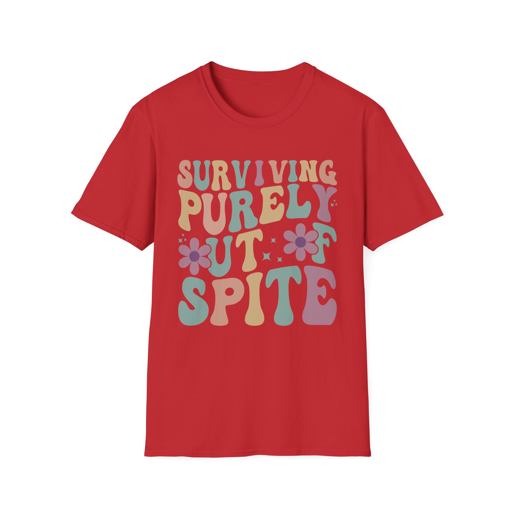 Derkslurp Surviving Purely Out Of Spite Unisex Softstyle T-Shirt