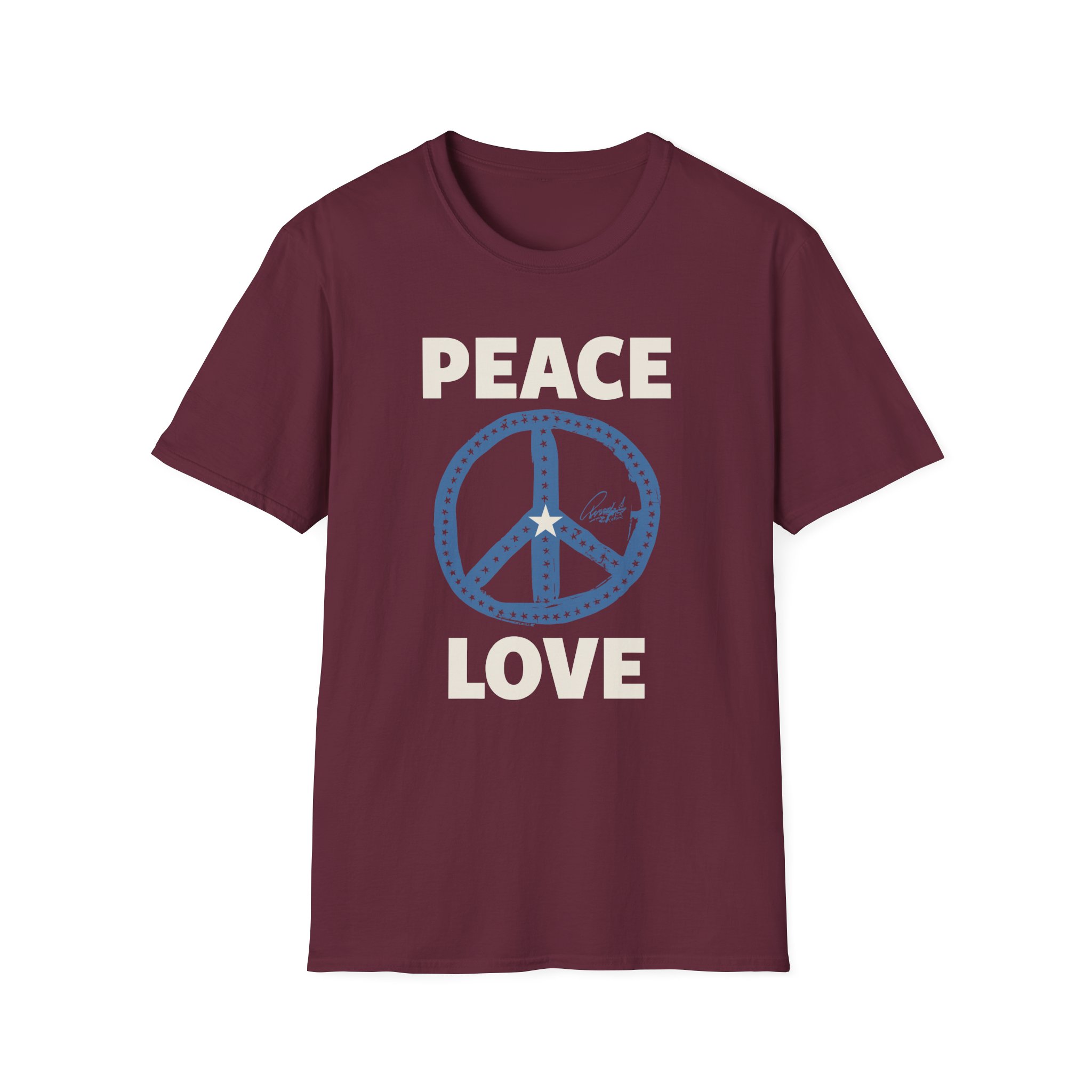 Ringo Starr Peace Love Star Center Unisex Softstyle T-Shirt