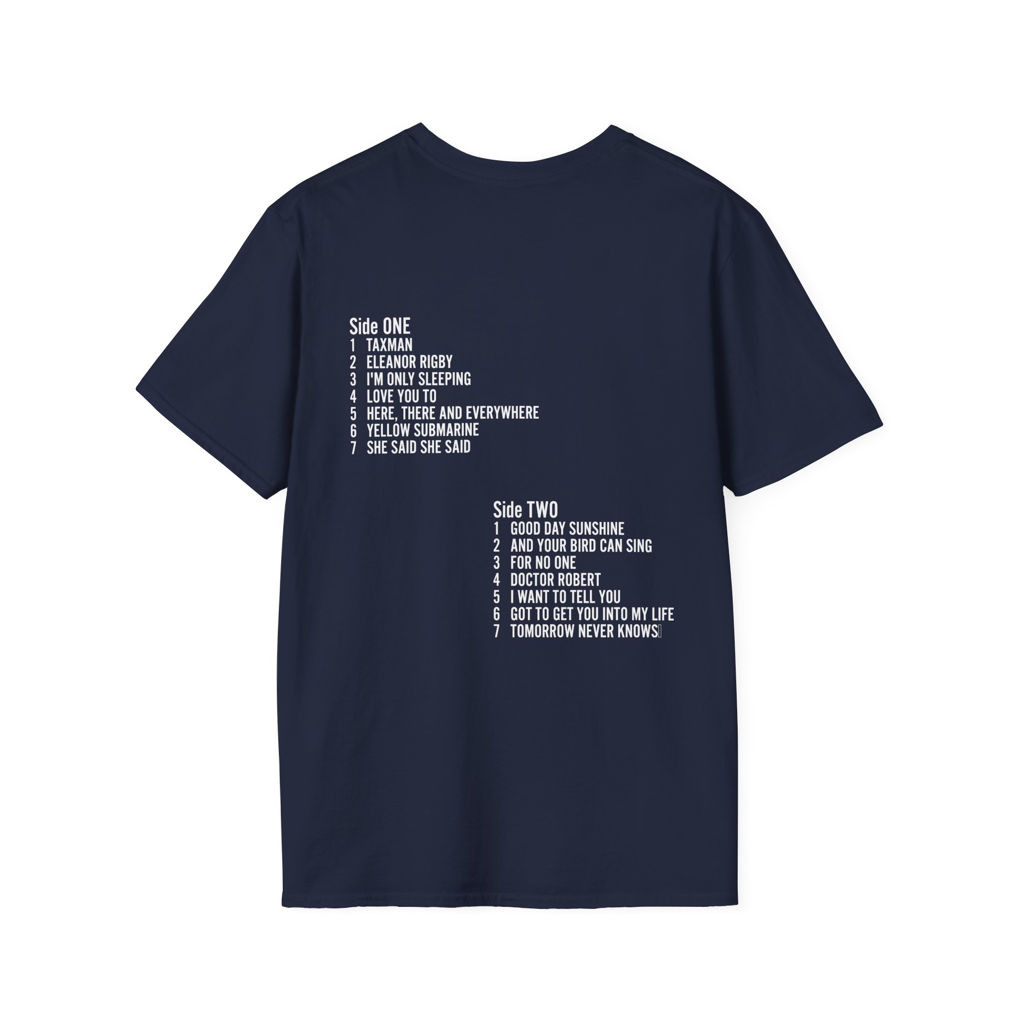 The Beatles Revolver Tracklist Unisex Softstyle T-Shirt