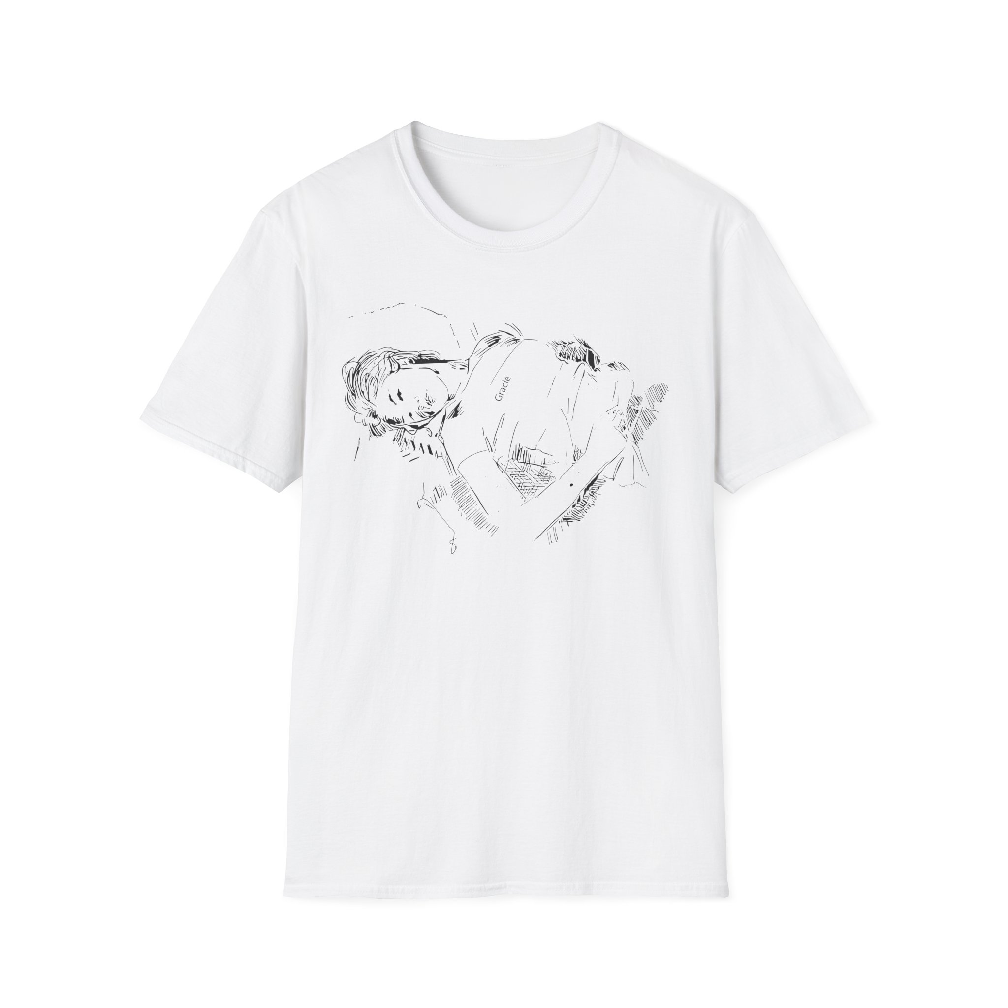Gracie Abrams Portrait Sketch Unisex Softstyle T-Shirt