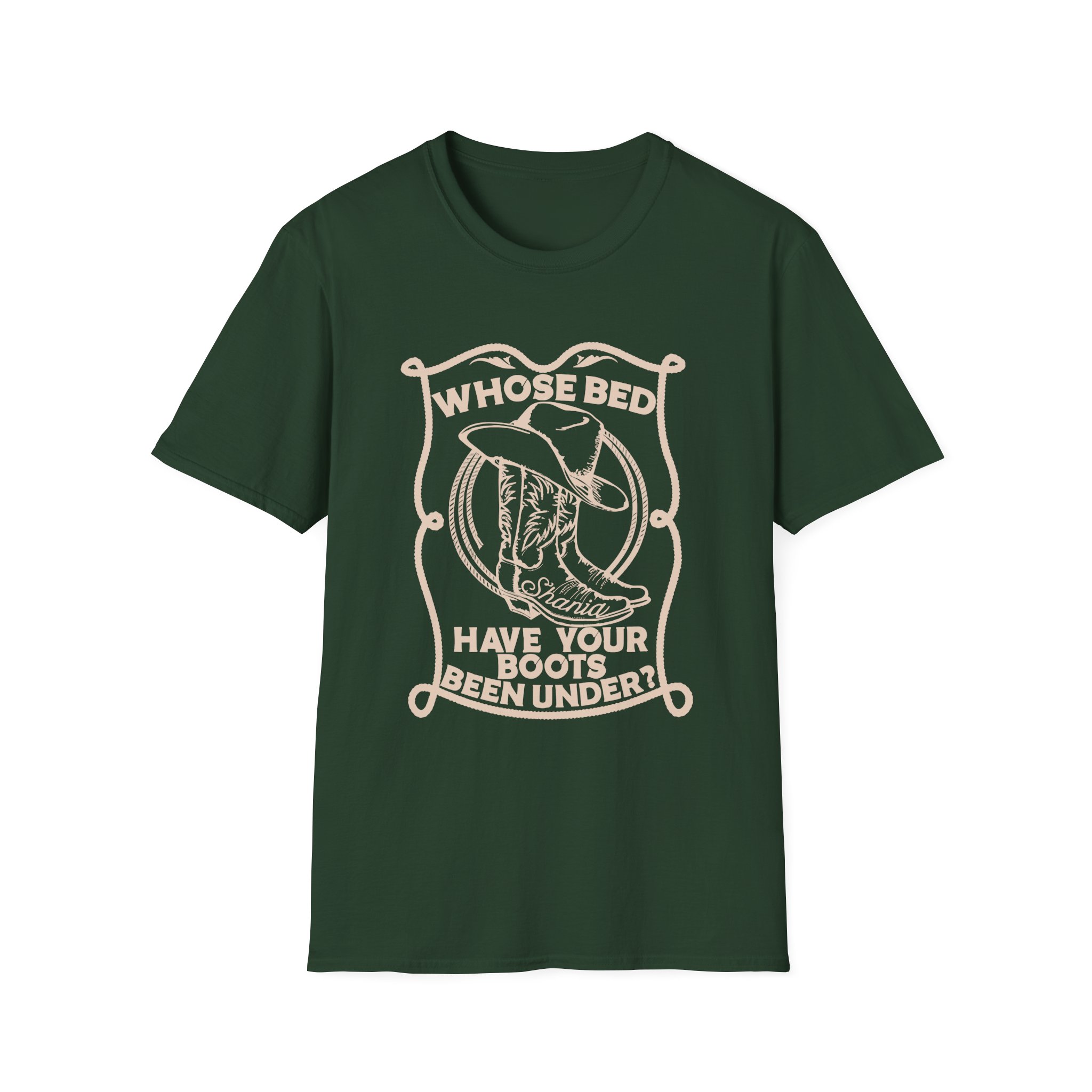 ST Whose Bed Have Your Boots Been Under Unisex Softstyle T-Shirt