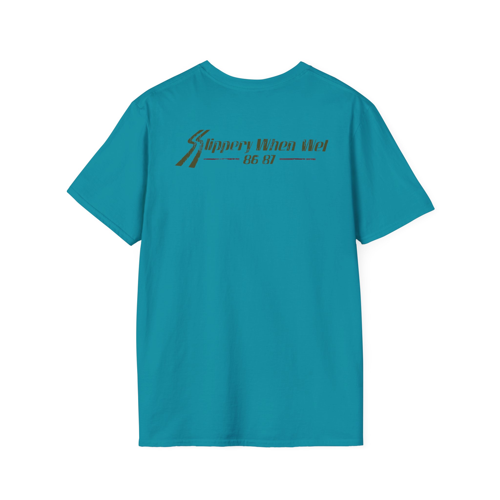 Bon Jovi Slippery When Wet Vintage World Tour Unisex Softstyle T-Shirt