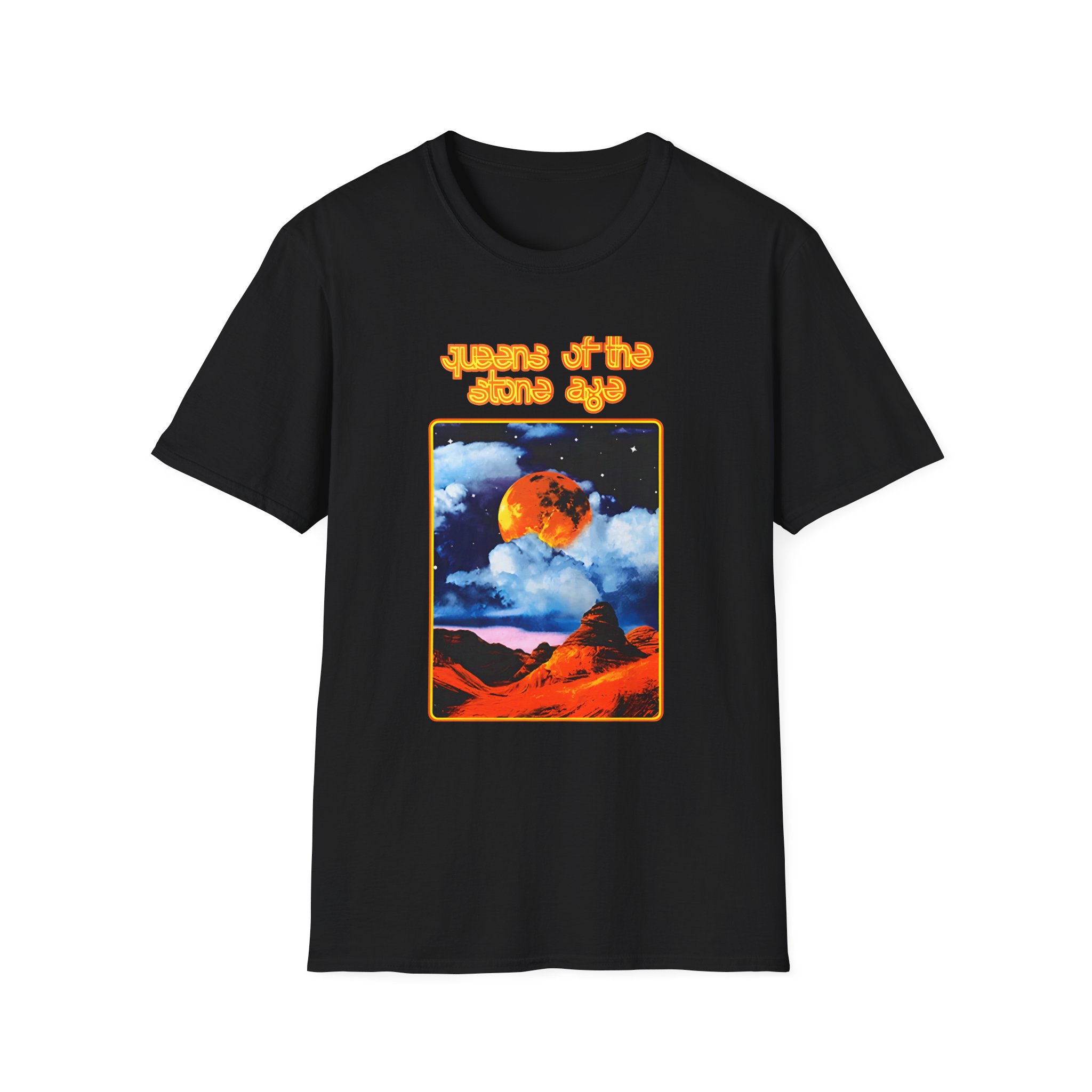 Queens of the Stone Age Moon Landscape Unisex Softstyle T-Shirt