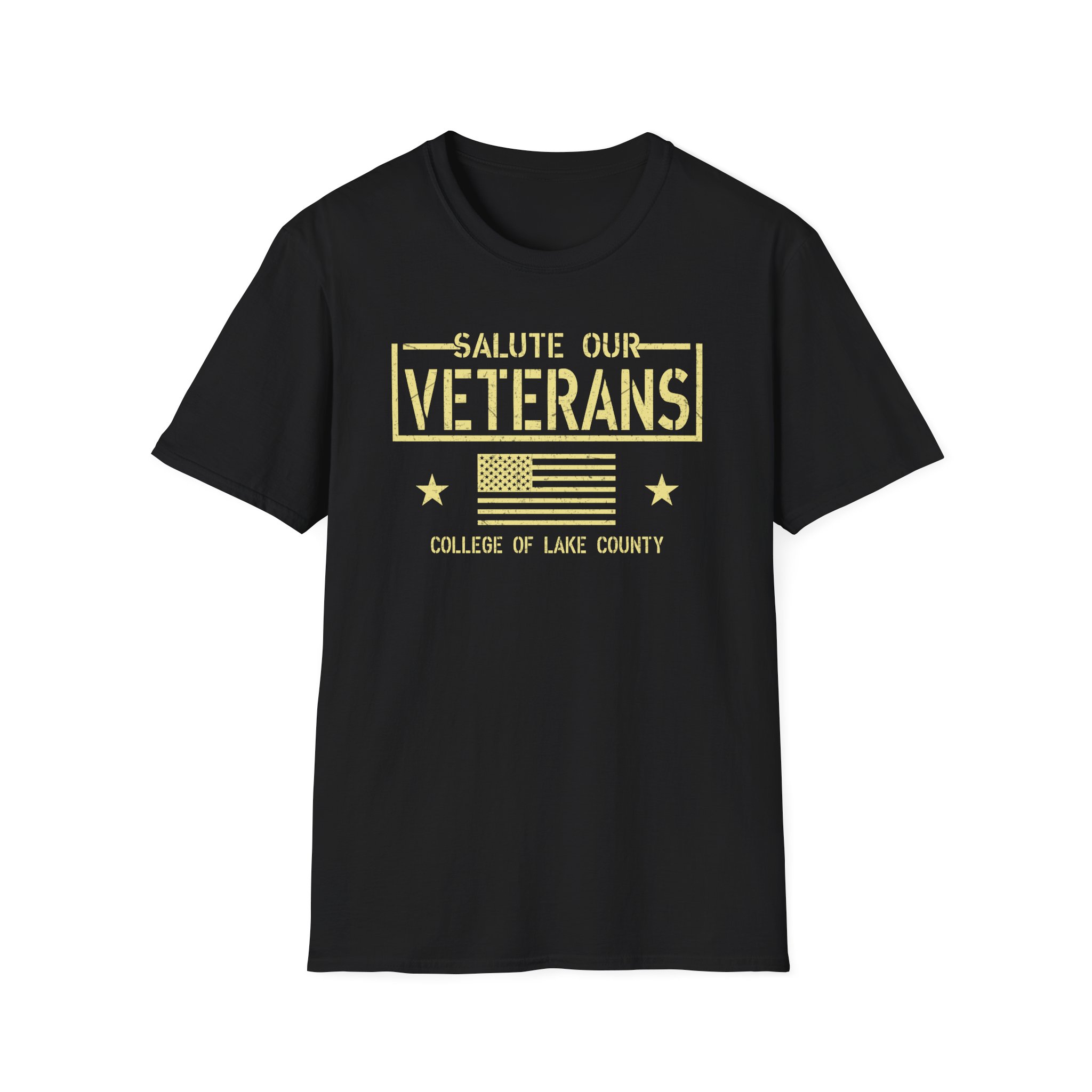 College Lake County Salute Our Veterans Unisex Softstyle T-Shirt