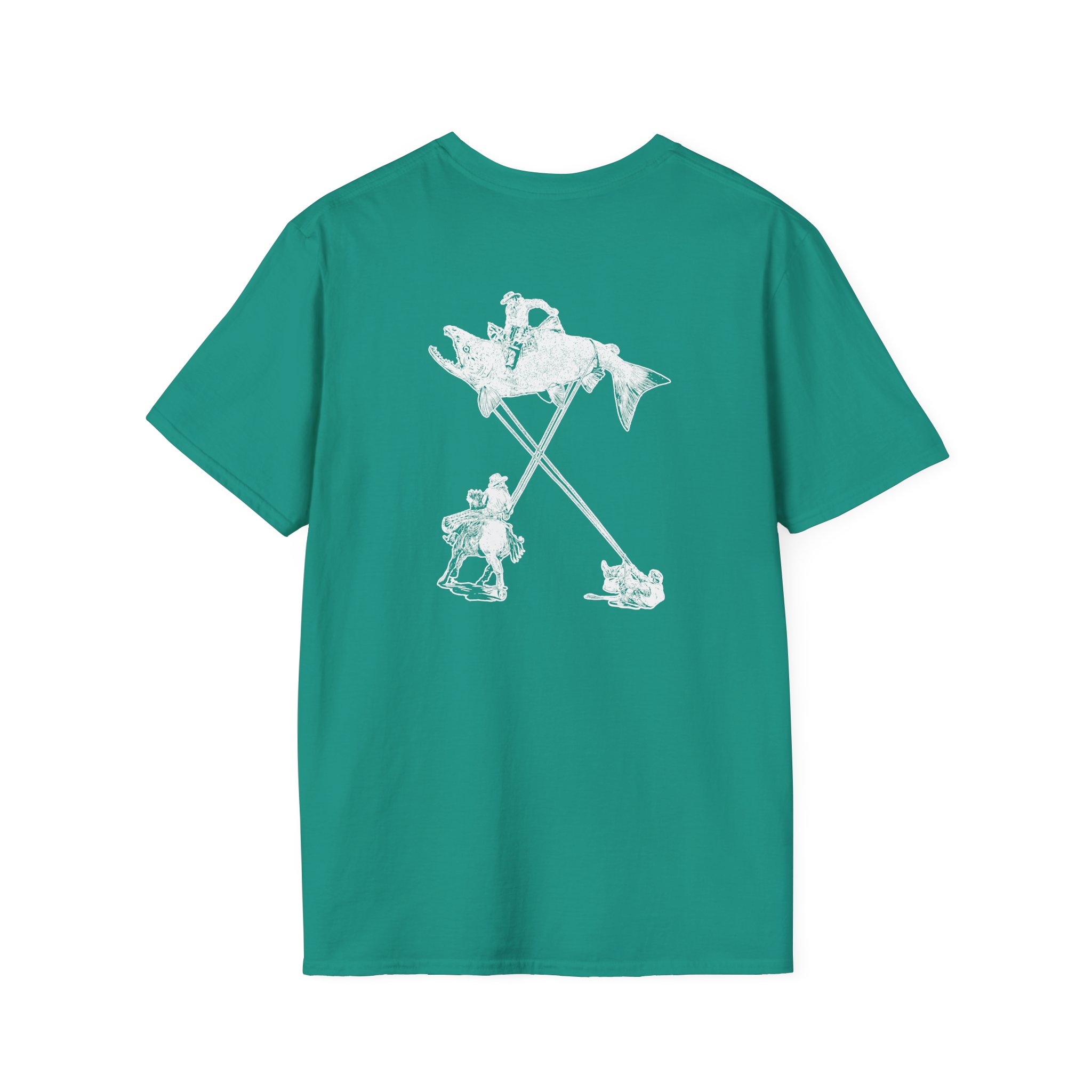 The Take Charcoal Salmon Rodeo Unisex Softstyle T-Shirt