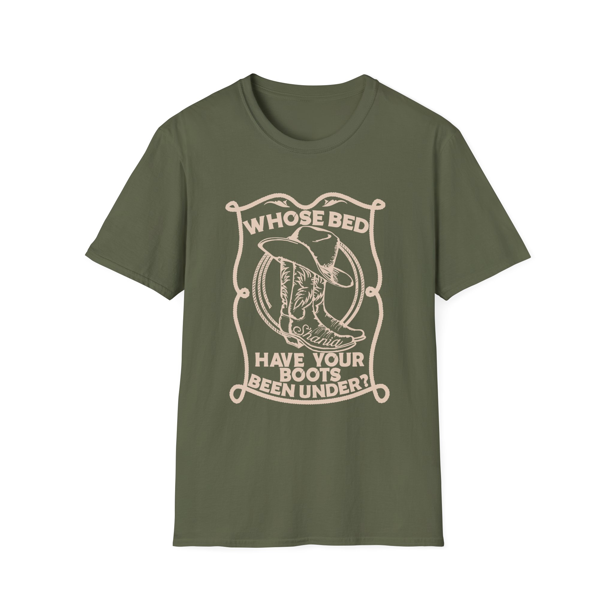 ST Whose Bed Have Your Boots Been Under Unisex Softstyle T-Shirt