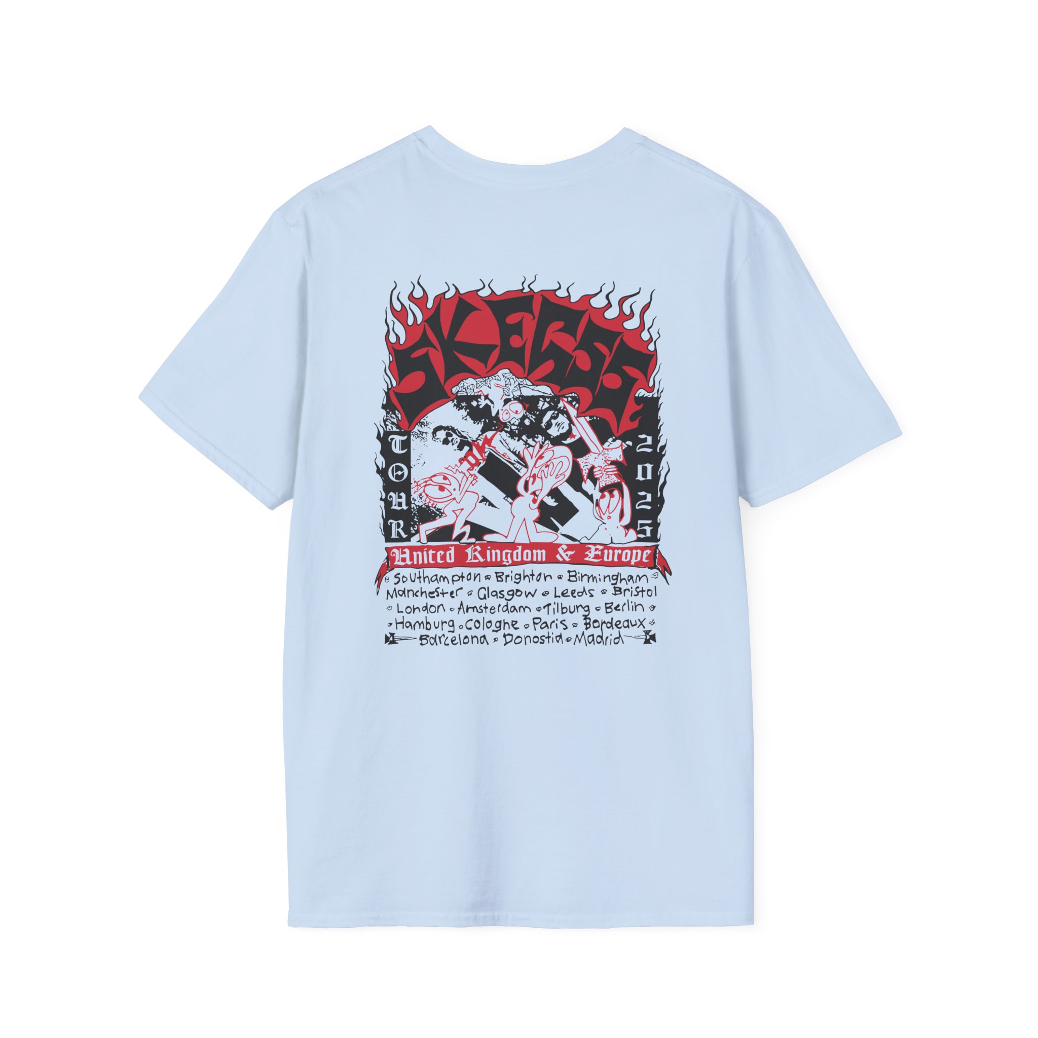 Skegss Uk Eu Tour 2025 Unisex Softstyle T-Shirt