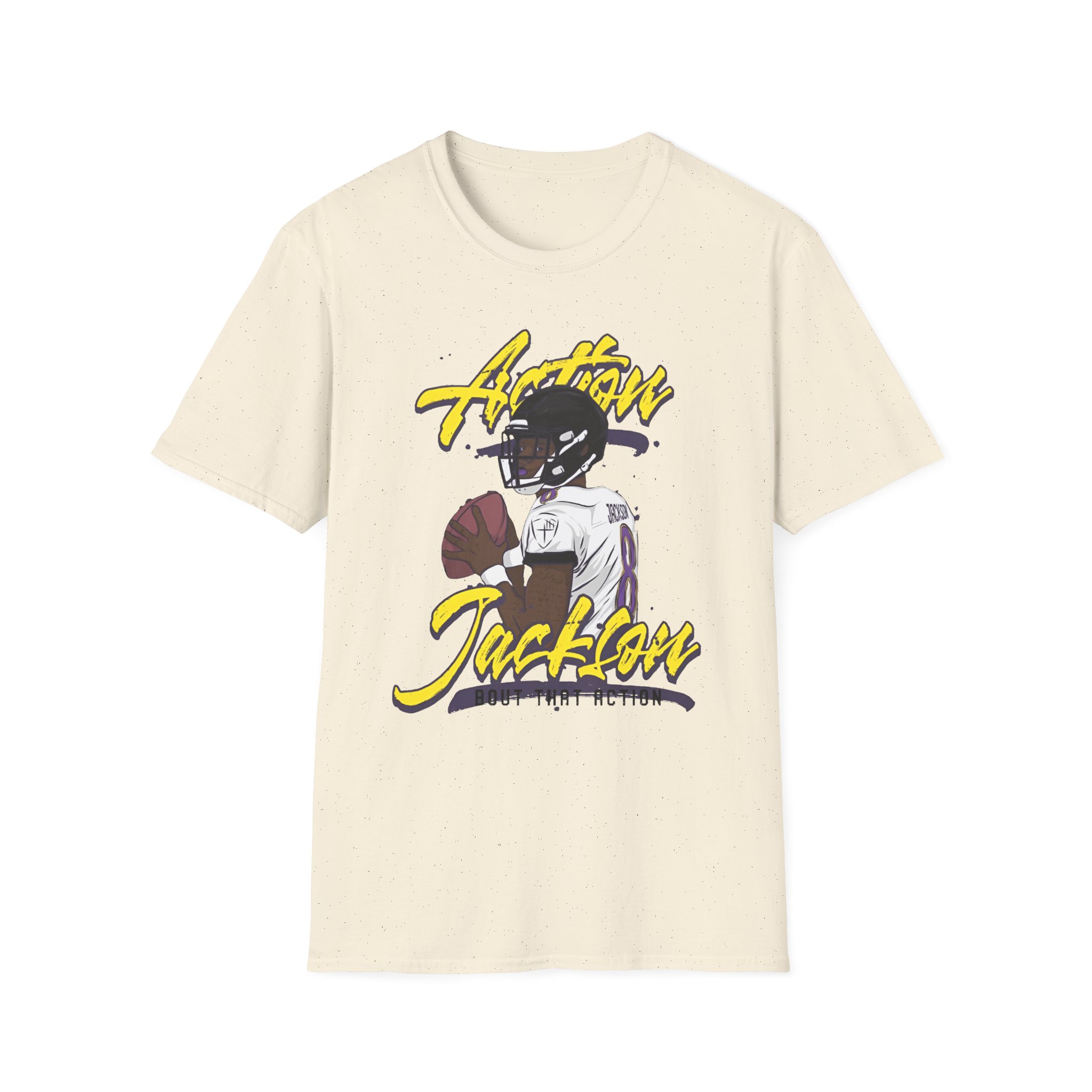Lamar Jackson The Prodigy Action Jackson Unisex Softstyle T-Shirt