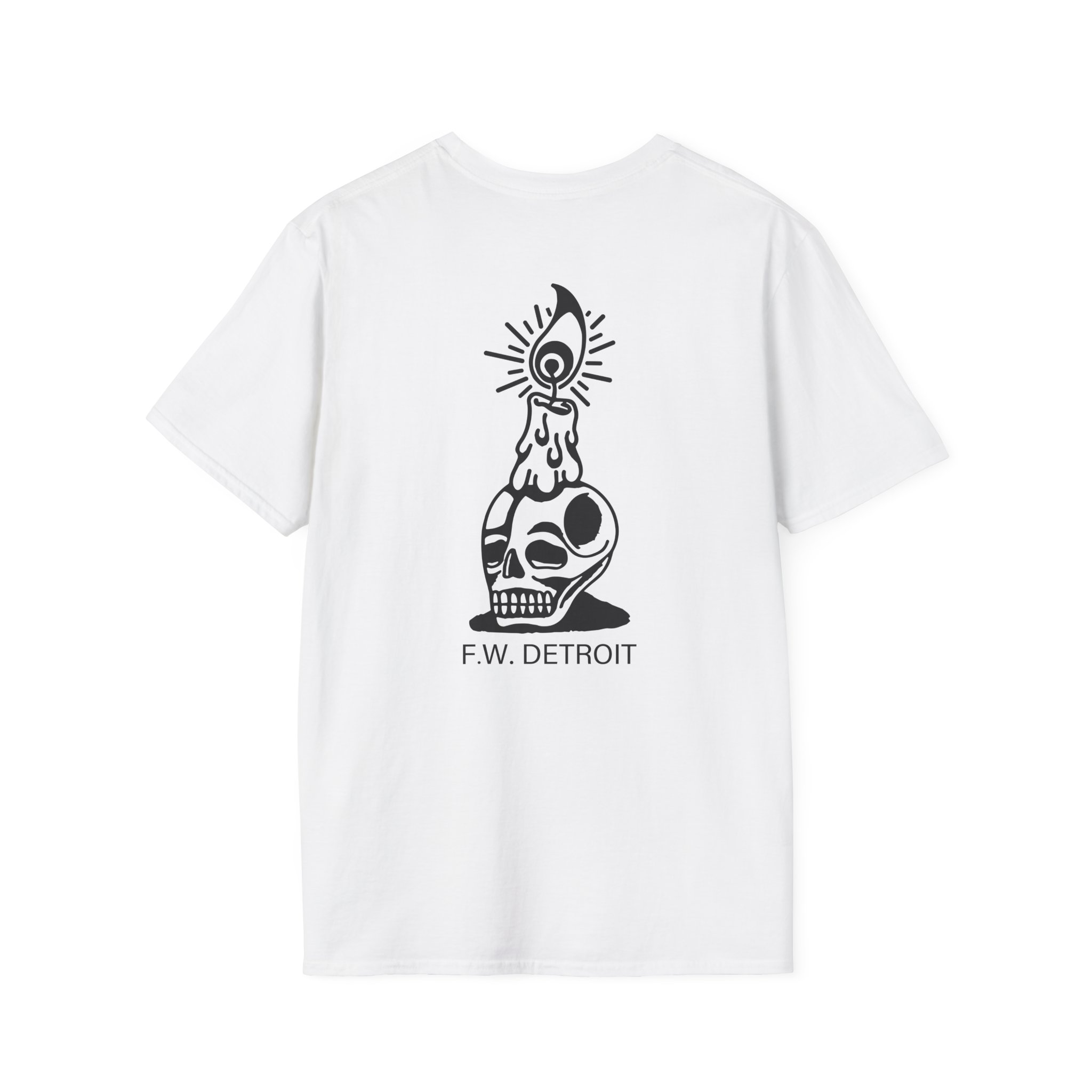 Fireworks Skull Unisex Softstyle T-Shirt
