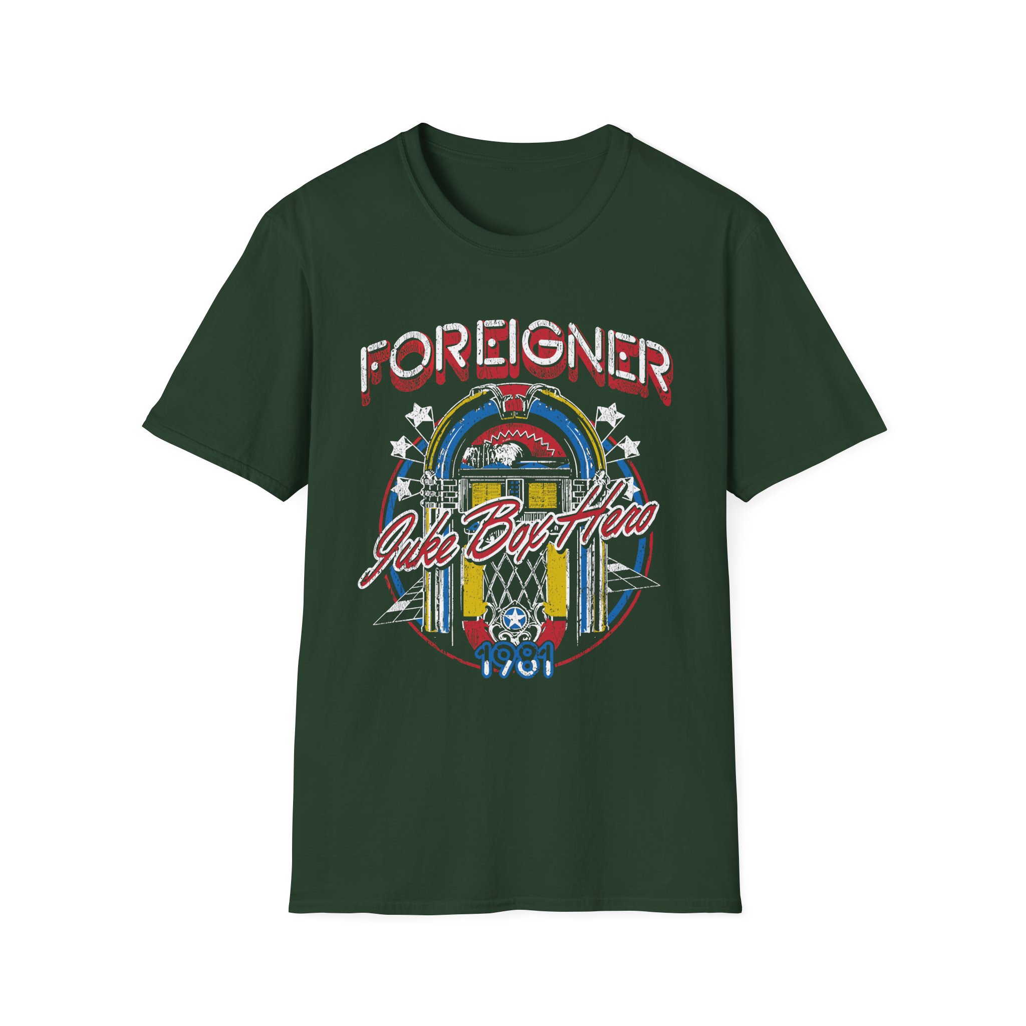 Foreigner Juke Box Hero Unisex Softstyle T-Shirt