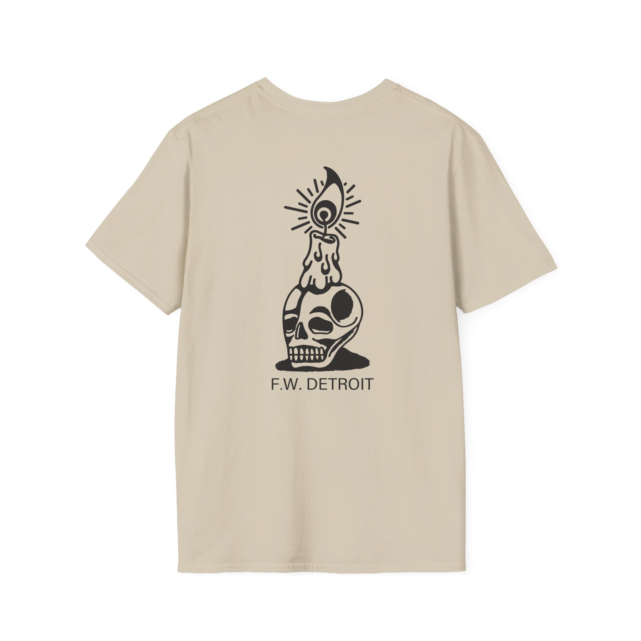 Fireworks Skull Unisex Softstyle T-Shirt
