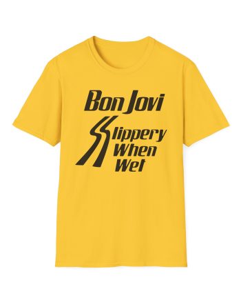 Bon Jovi Slippery When Wet Unisex Softstyle T-Shirt