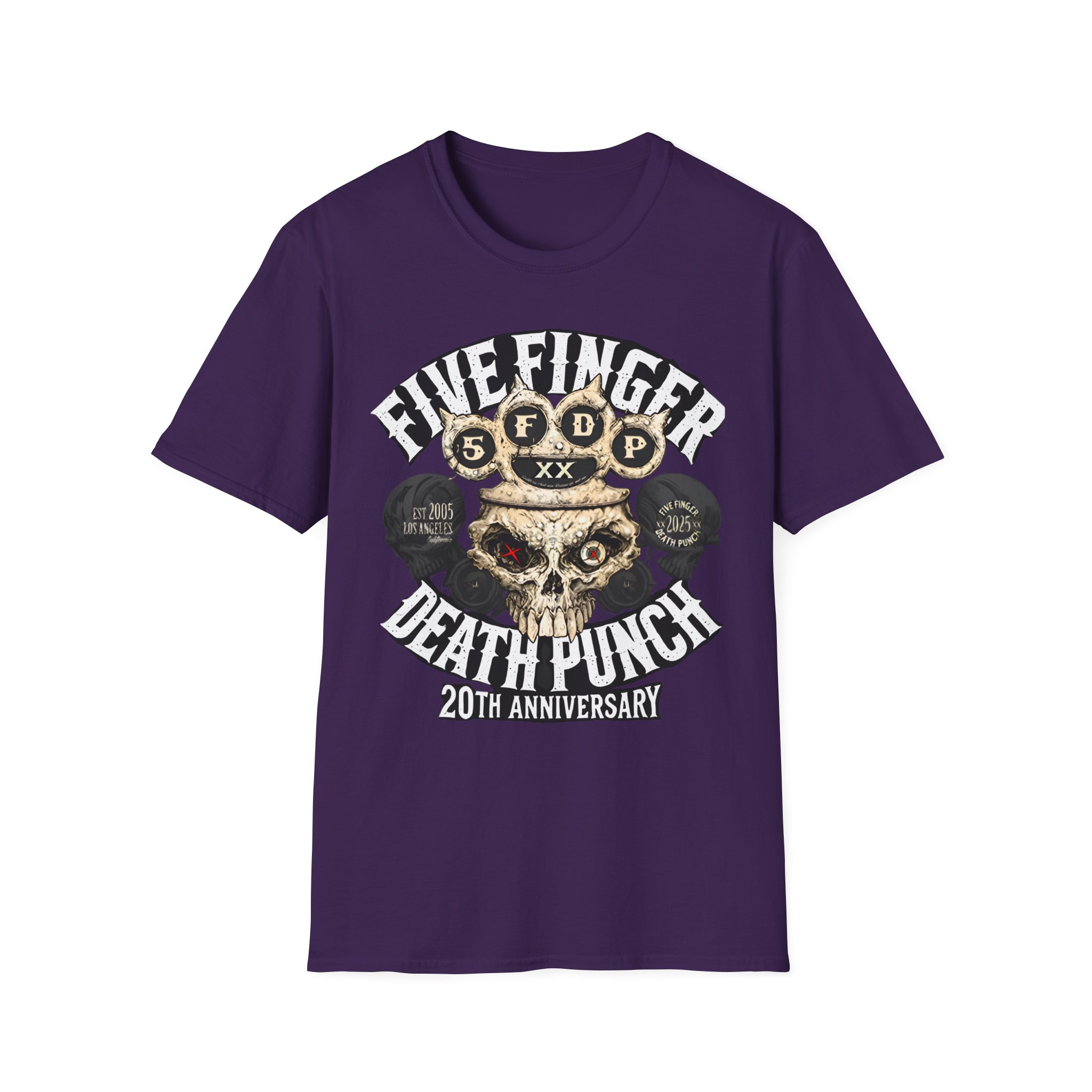 Five Finger Death Punch 20th Anniversary Knucklehead Unisex Softstyle T-Shirt