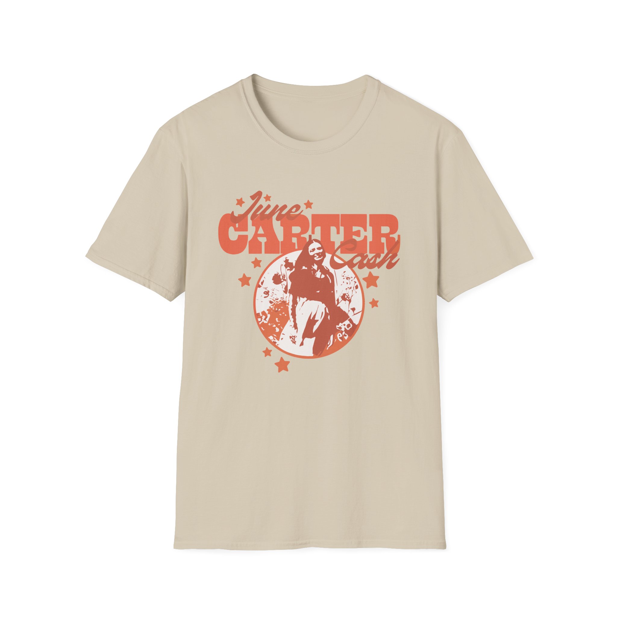 Johnny Cash June Carter Cash Portrait unisex softstyle t-shirt