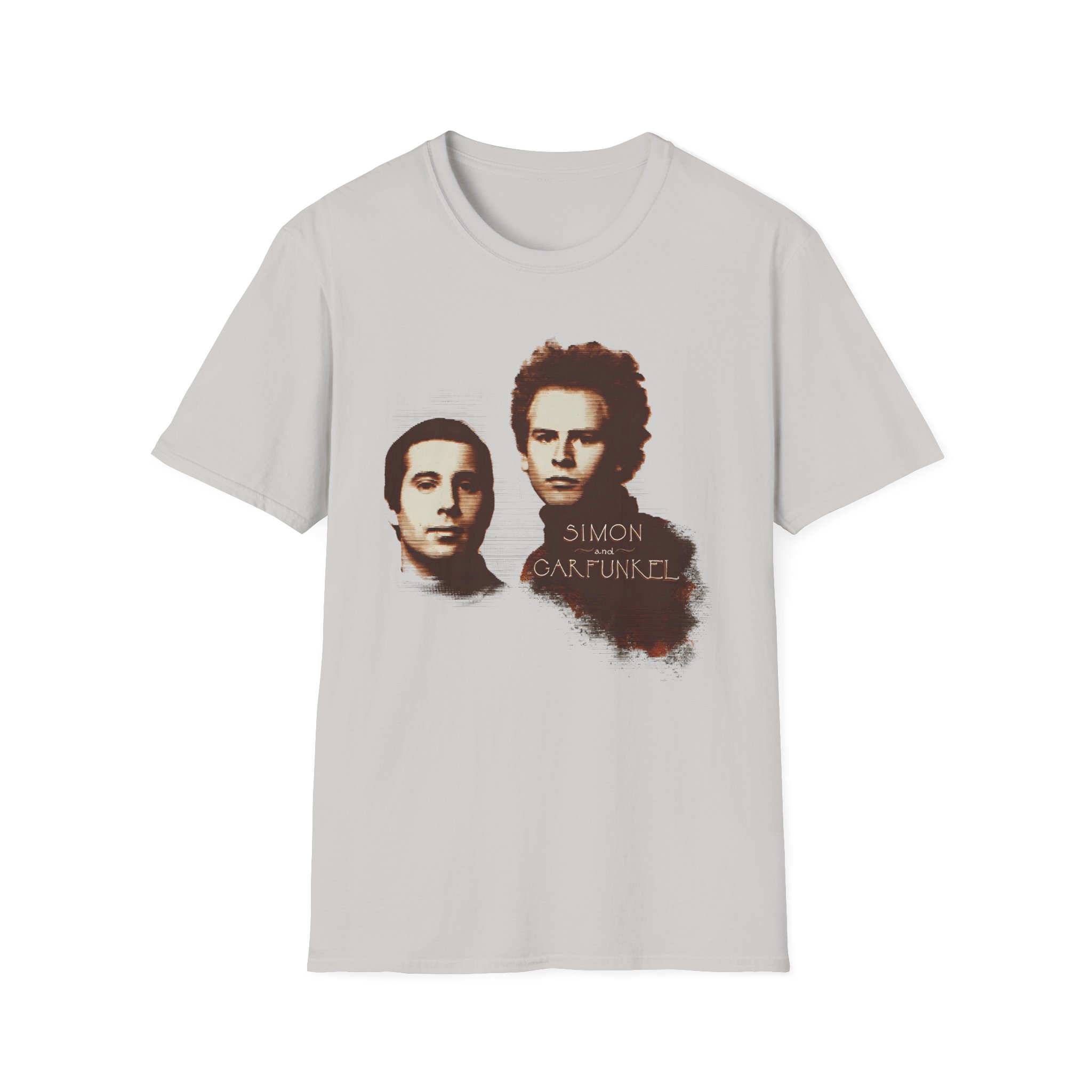 Simon and Garfunkel Faces Unisex Softstyle T-Shirt