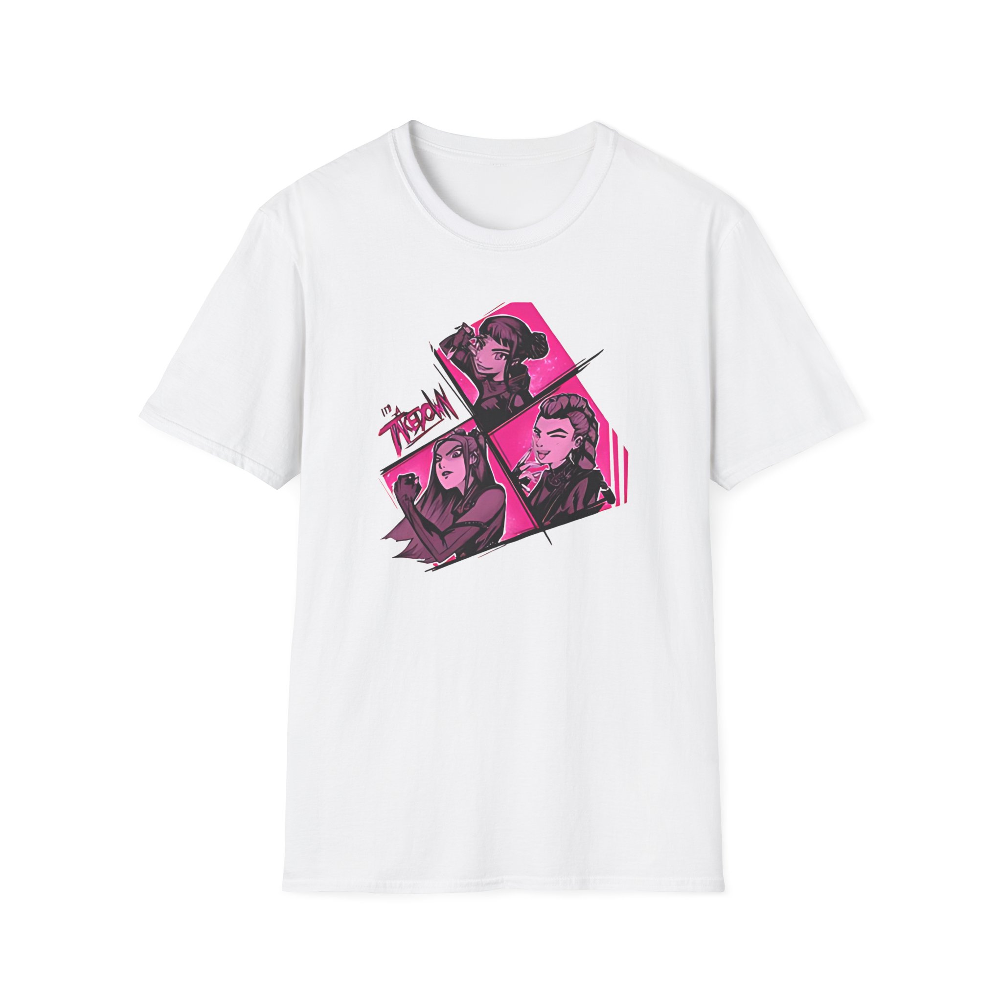 Kpop Demon Hunters Take Down Unisex Softstyle T-Shirt