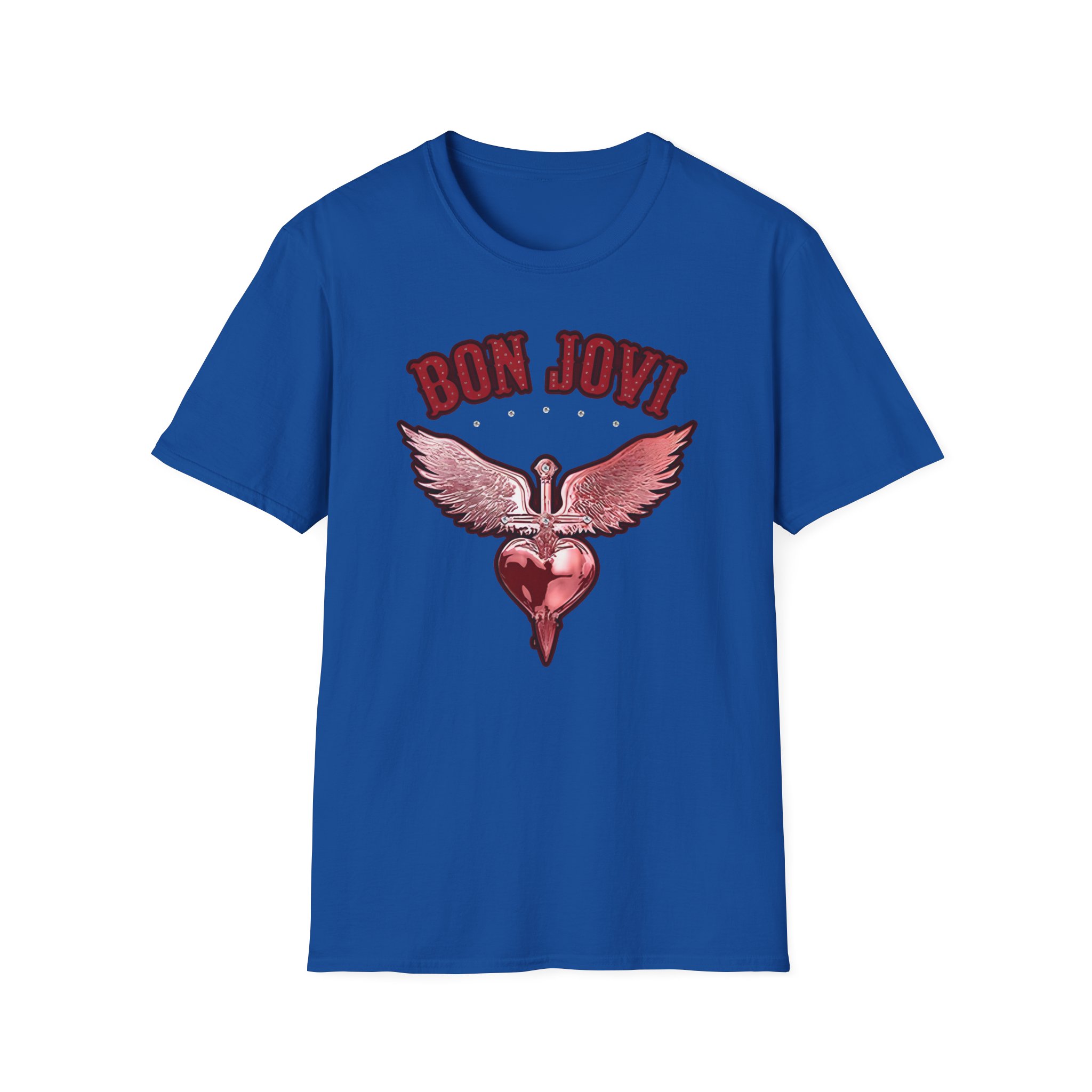 Bon Jovi Forever Red H&d Unisex Softstyle T-Shirt