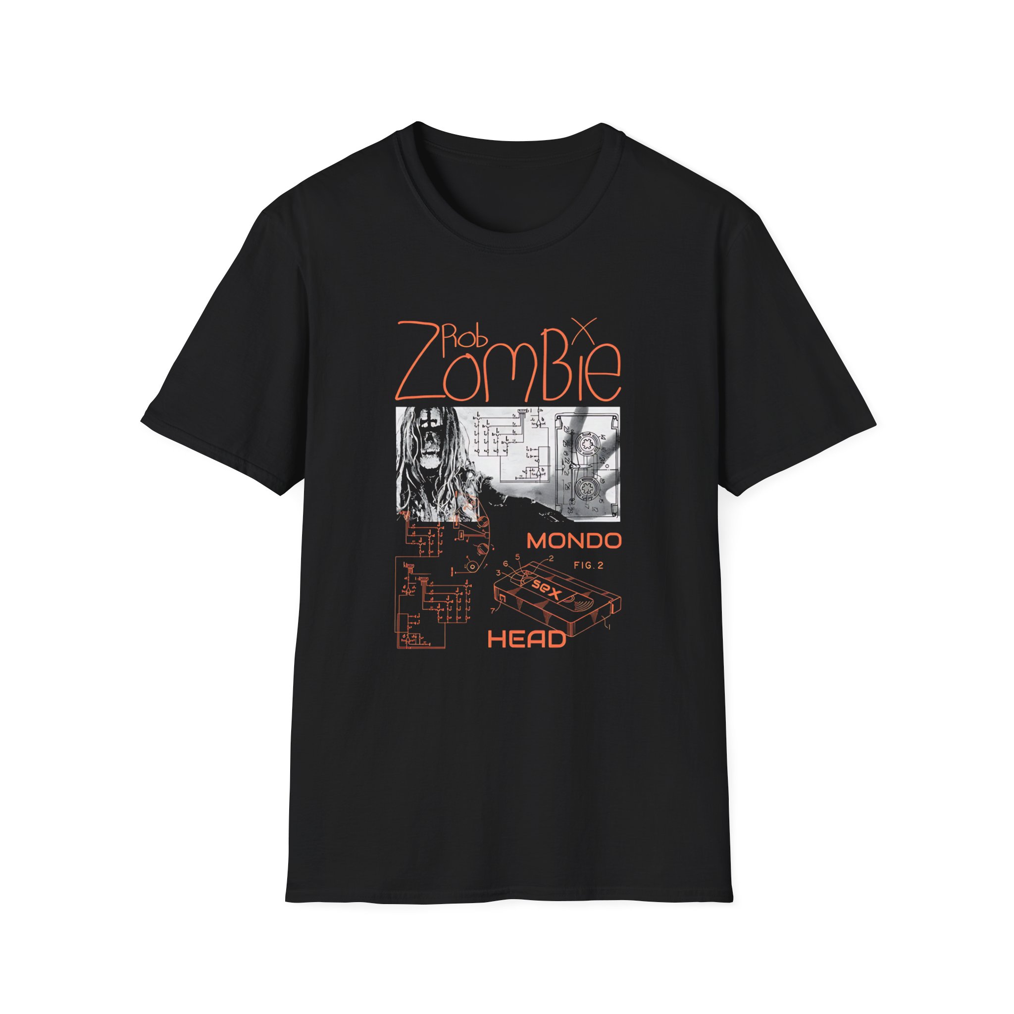 Rob Zombie Mondo Rob Blueprint Unisex Softstyle T-Shirt