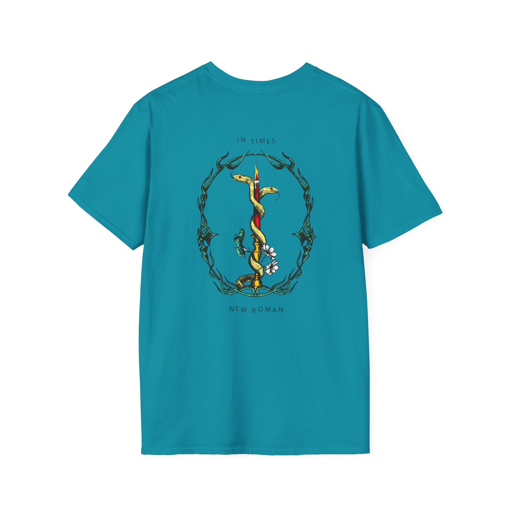 Queens of the Stone Age in Times New Roman Snake Unisex Softstyle T-Shirt
