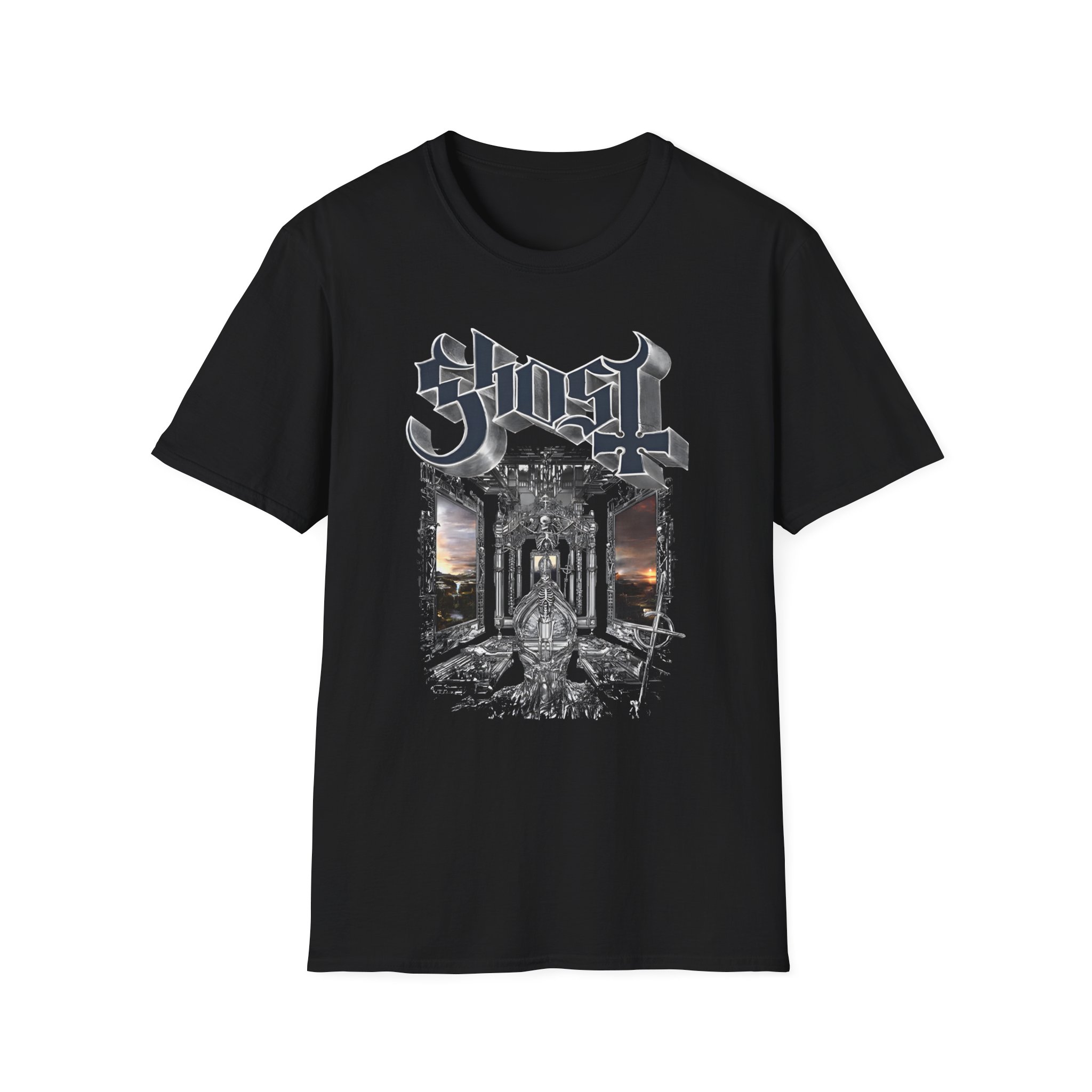 Ghost Band Skeletá Unisex Softstyle T-Shirt