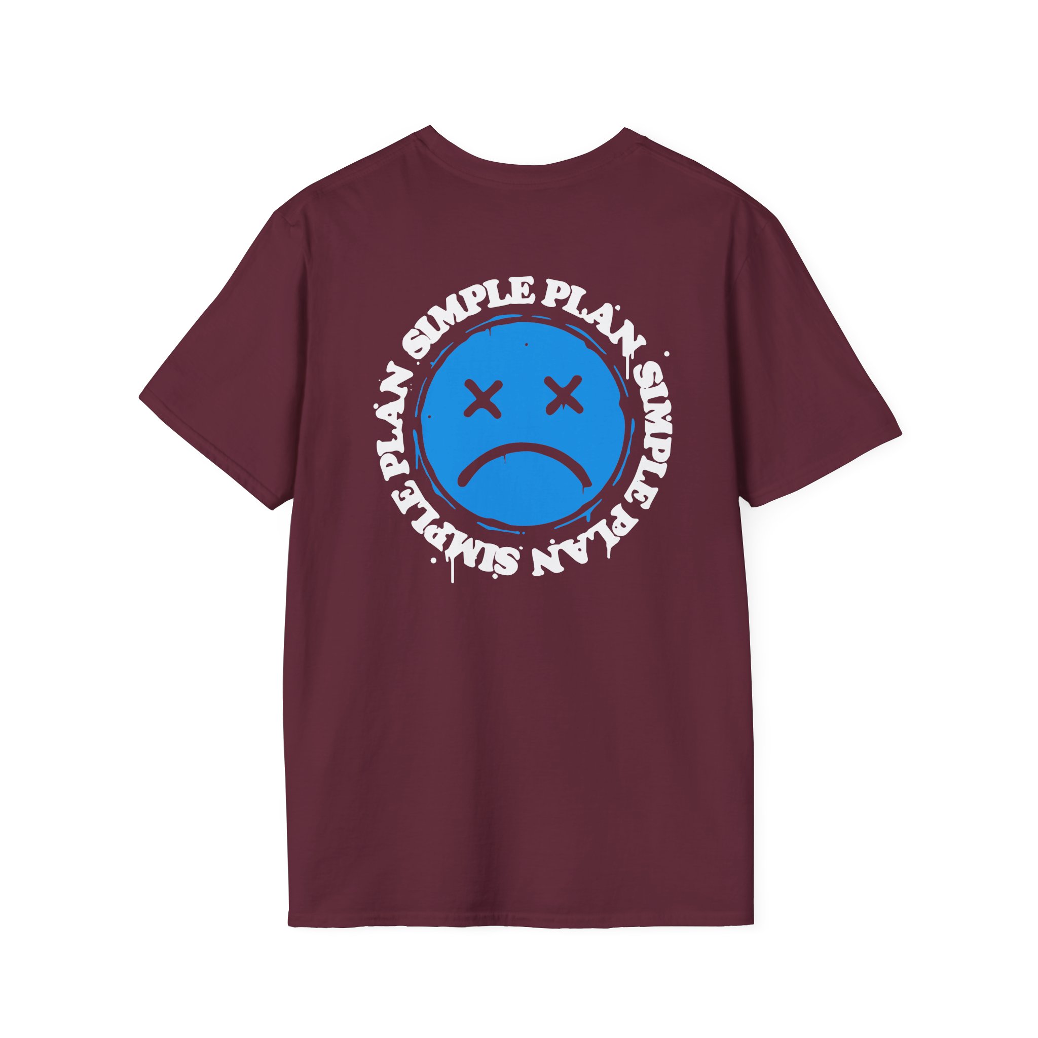 Simple Plan Sad Face Unisex Softstyle T-Shirt