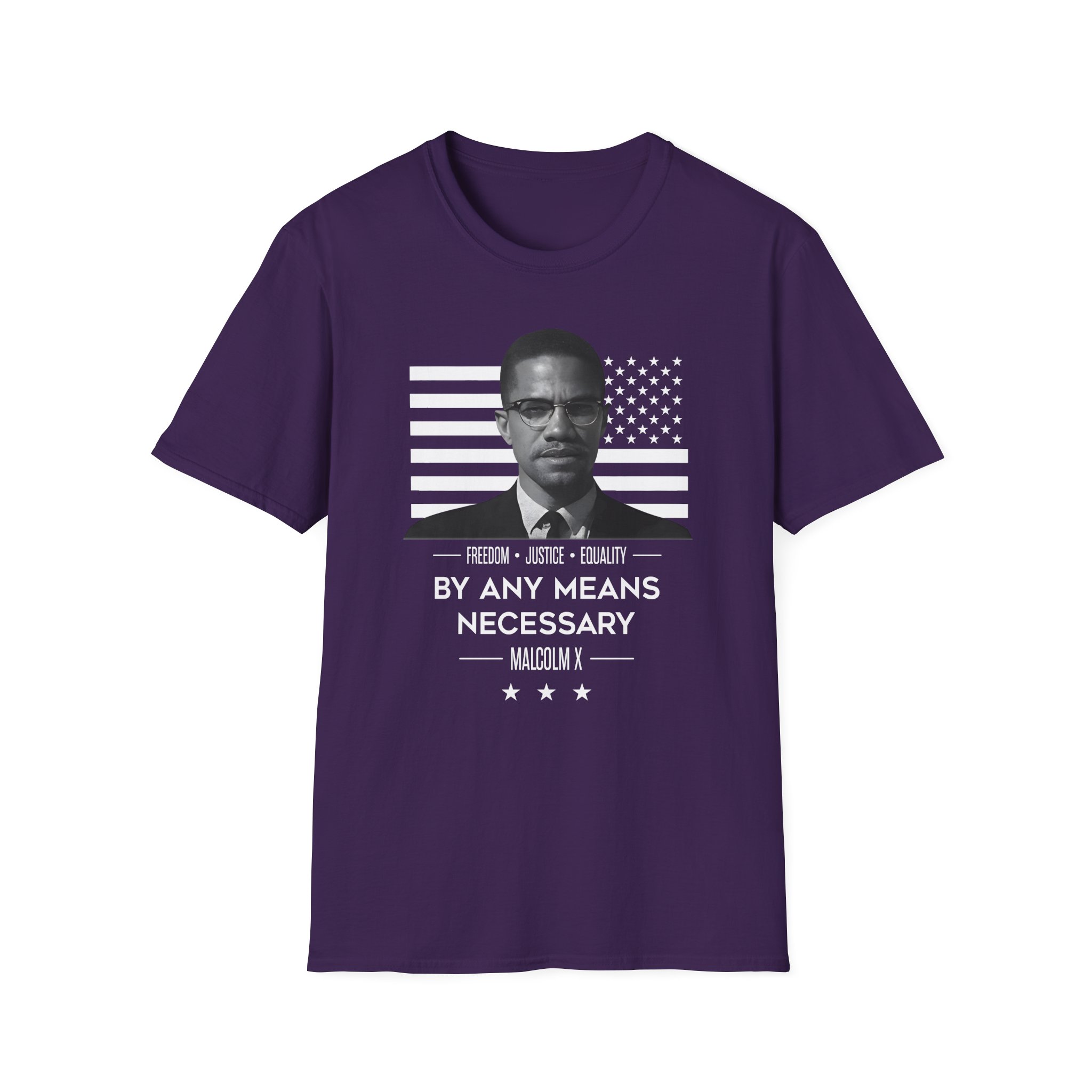 Malcolm X by Any Means Necessary Unisex Softstyle T-Shirt