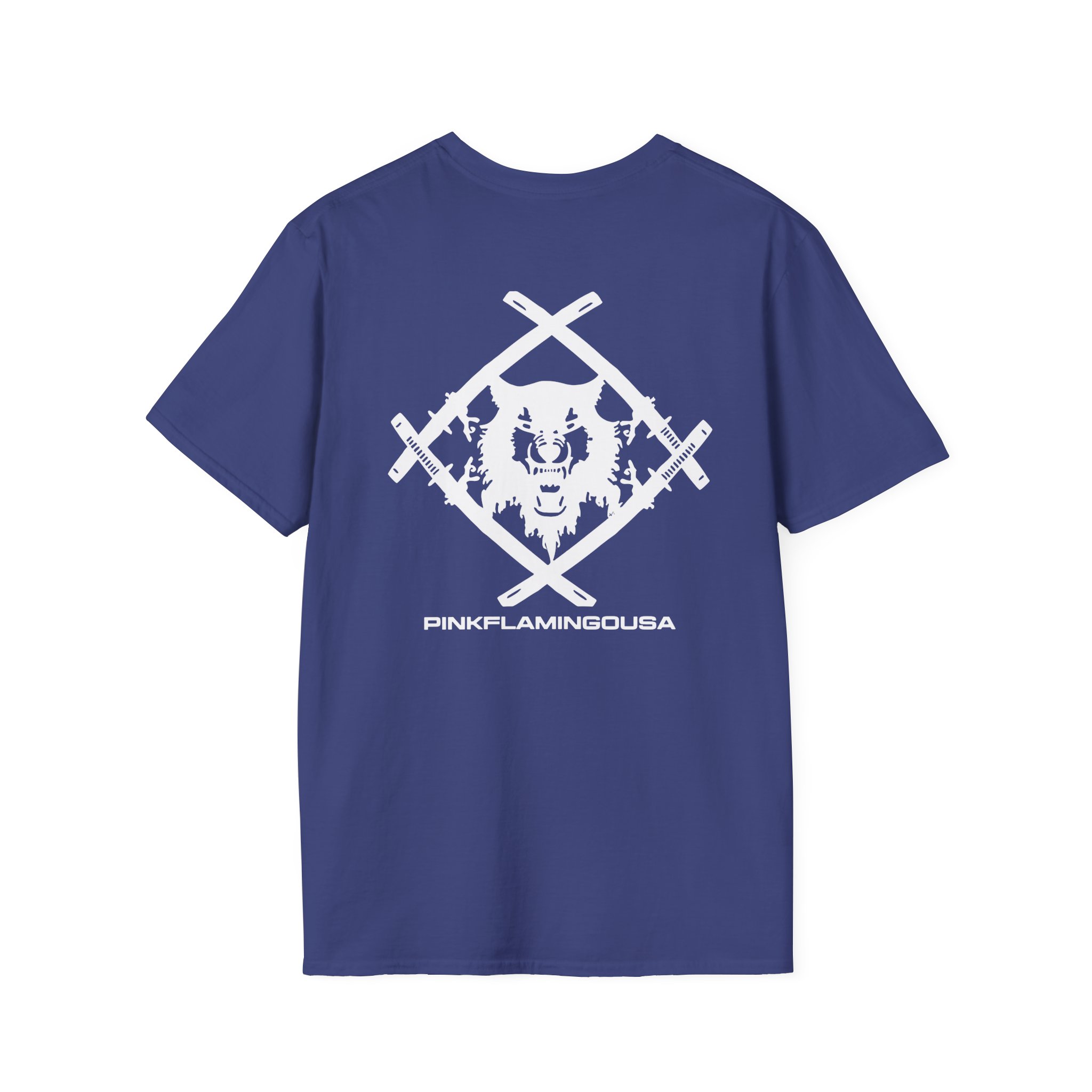 Xavier Wulf Pinkflamingousa unisex softstyle t-shirt
