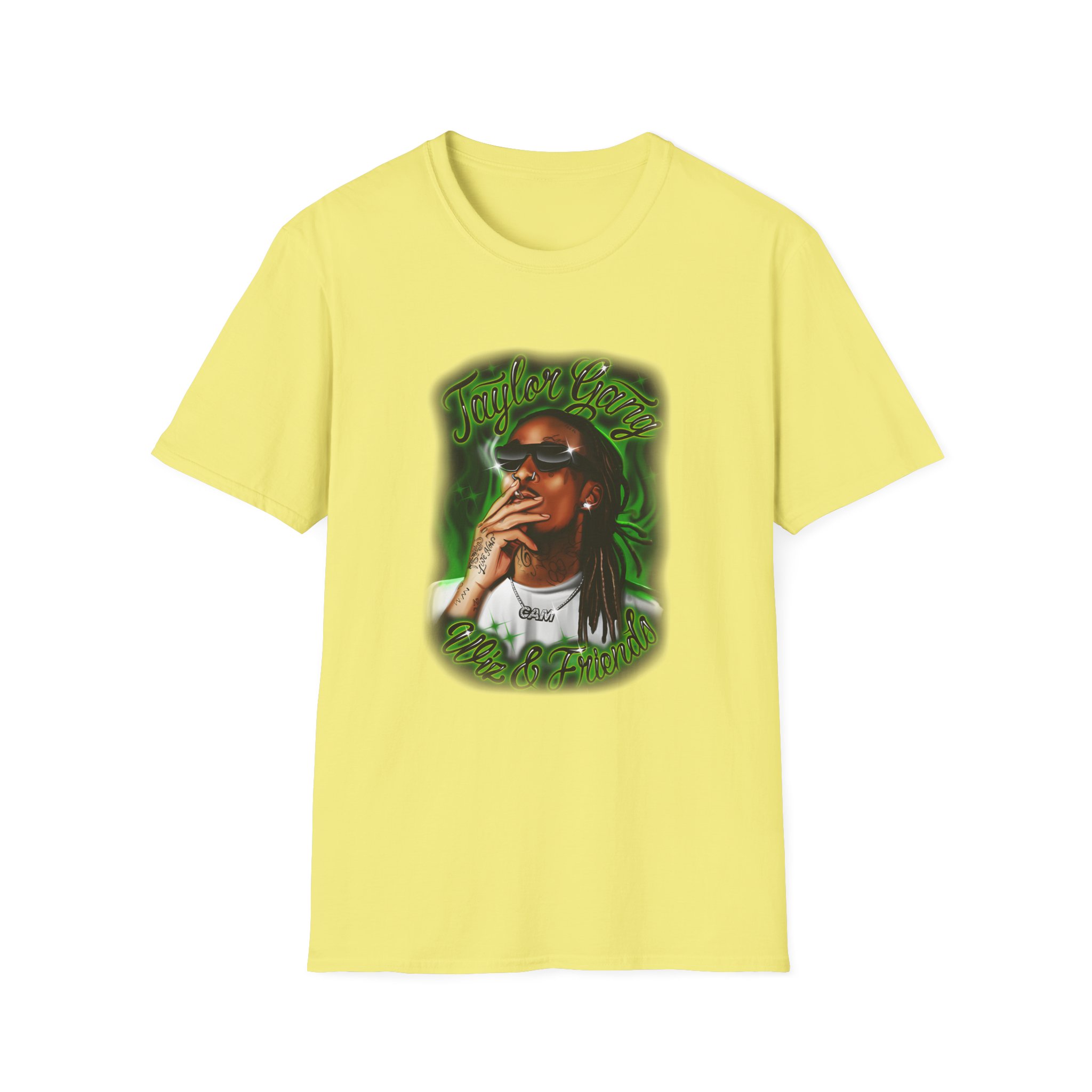 Wiz Khalifa Airbrush Unisex Softstyle T-Shirt