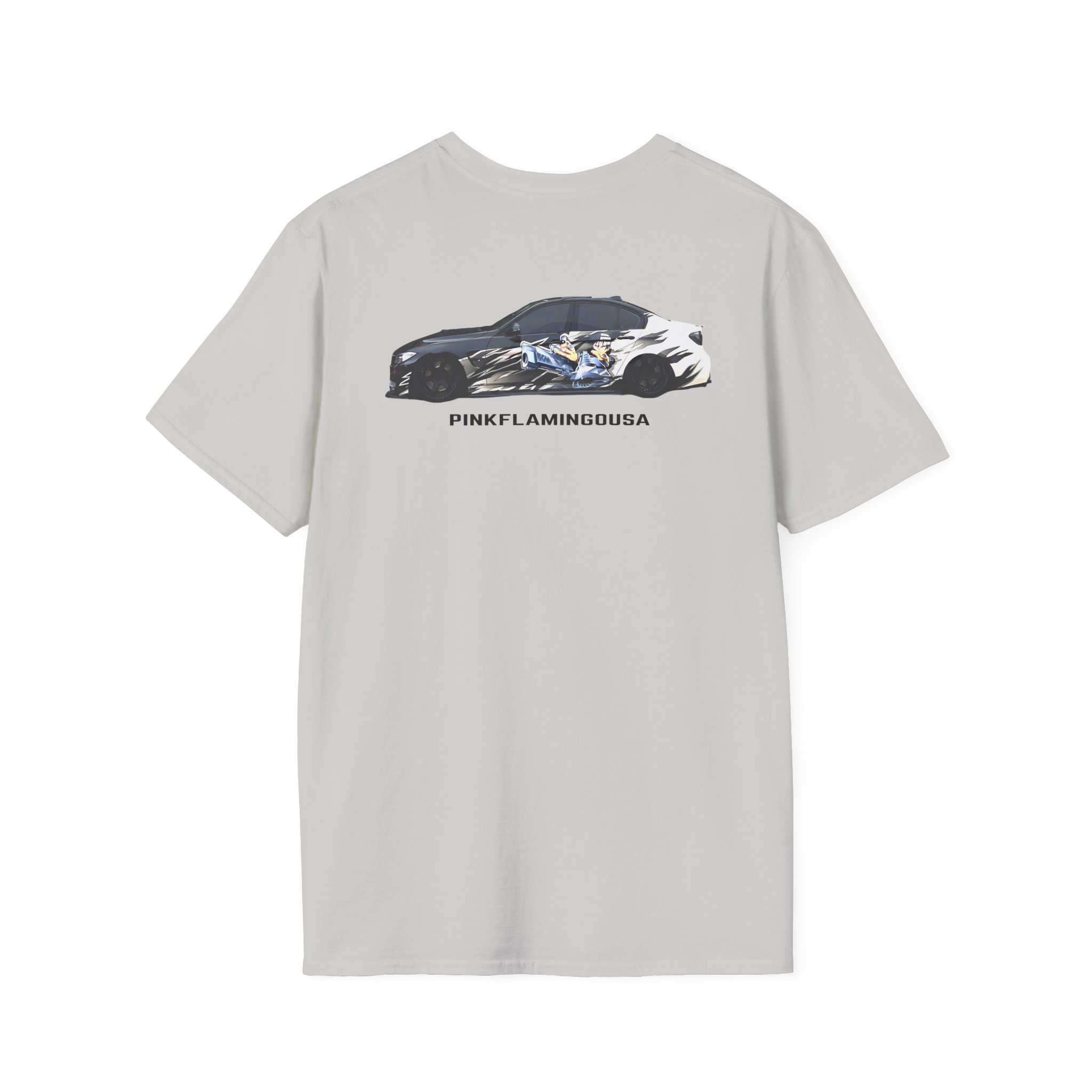 Xavier Wulf Pinkflamingousa unisex softstyle t-shirt