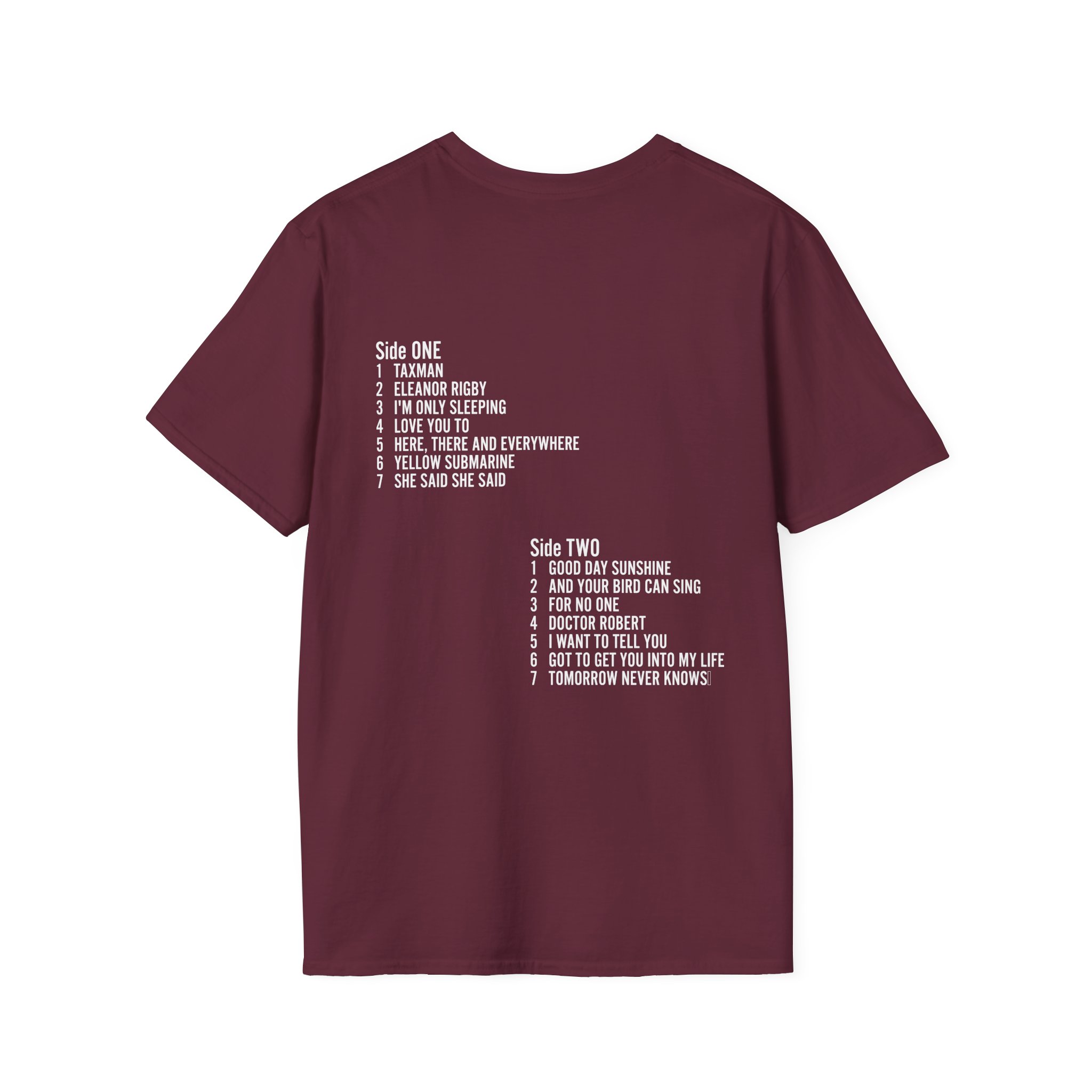 The Beatles Revolver Tracklist Unisex Softstyle T-Shirt