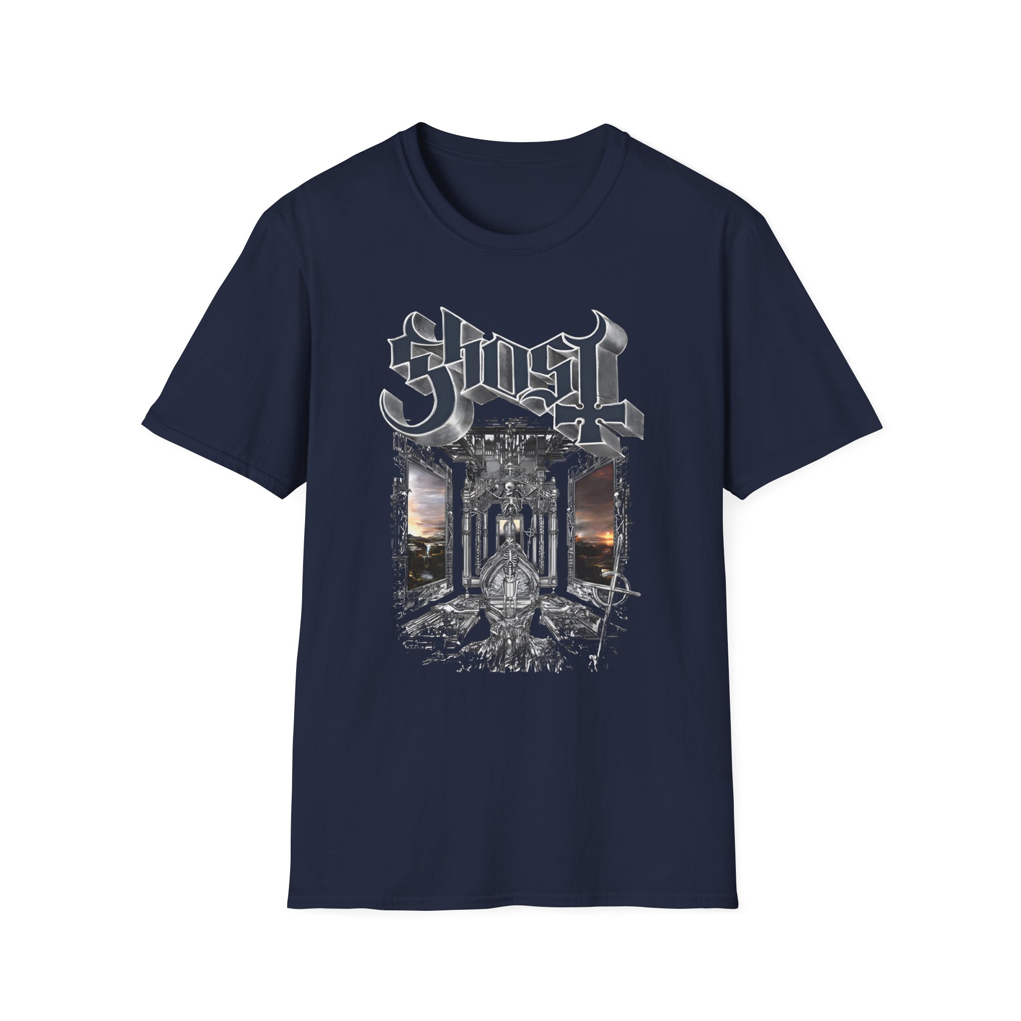 Ghost Band Skeletá Unisex Softstyle T-Shirt